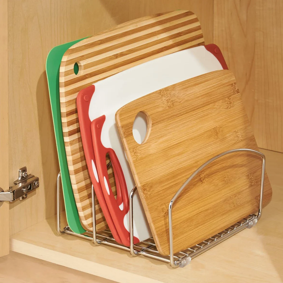 iDesign Classico organizer do naczyń kuchennych chrom stal chromowana 21,3 x 25,2 x 14,1 cm