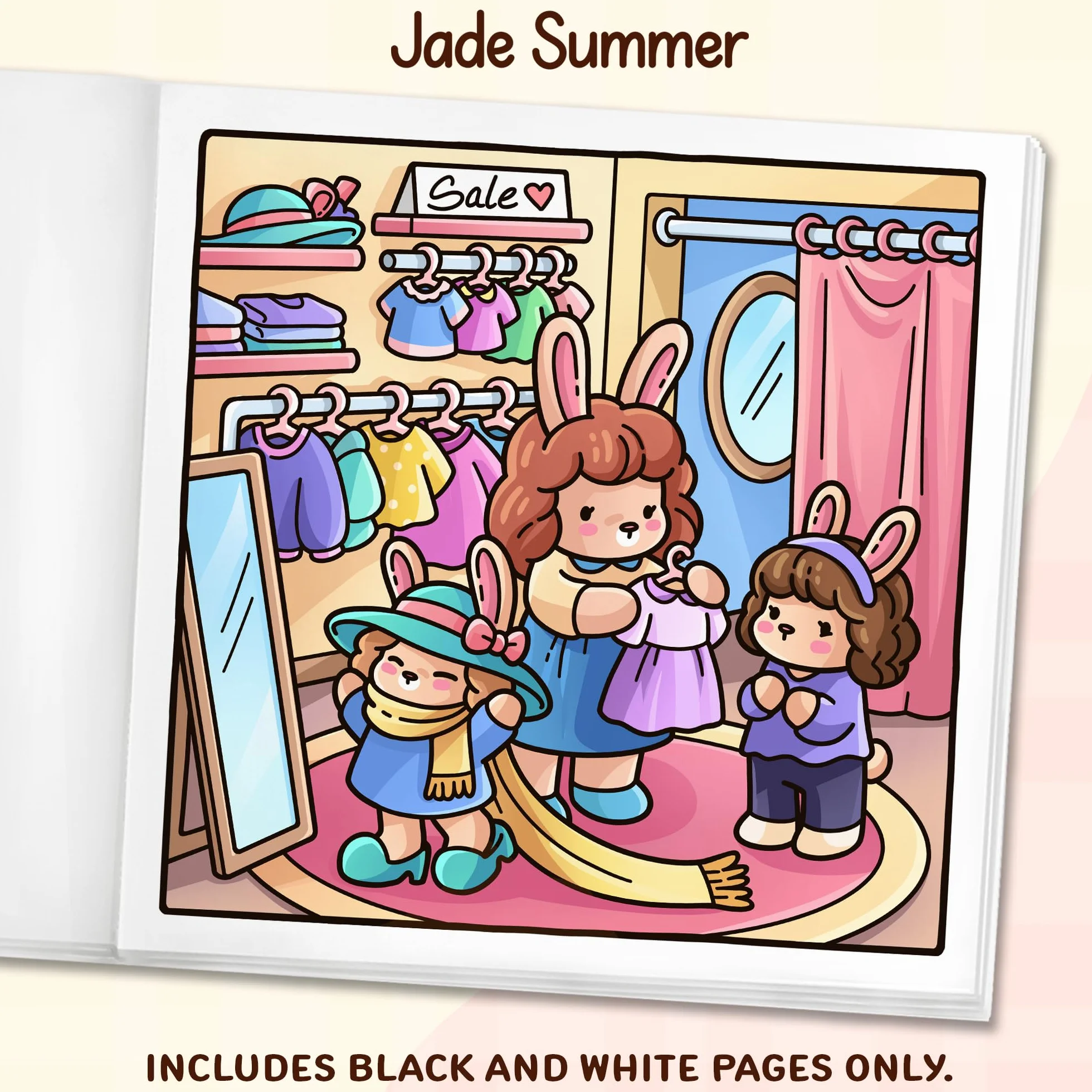 Cozy Moms: Cute Coloring Book for Adults and Teens with Adorable Characters and Heartwarming Family Moments for Relaxation