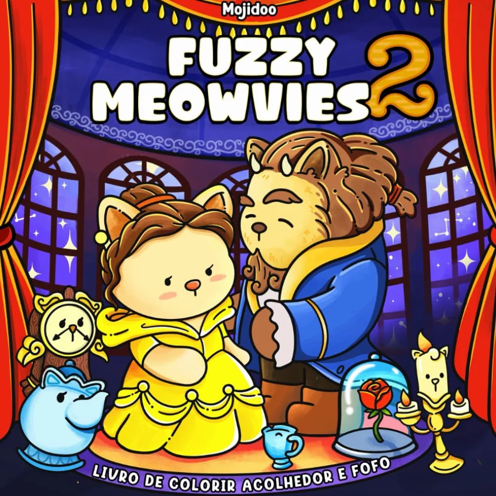 Fuzzy Meowvies 2: Livro de Colorir Aconchegante de Gatos Inspirado em Filmes para Adultos e Cinéfilos