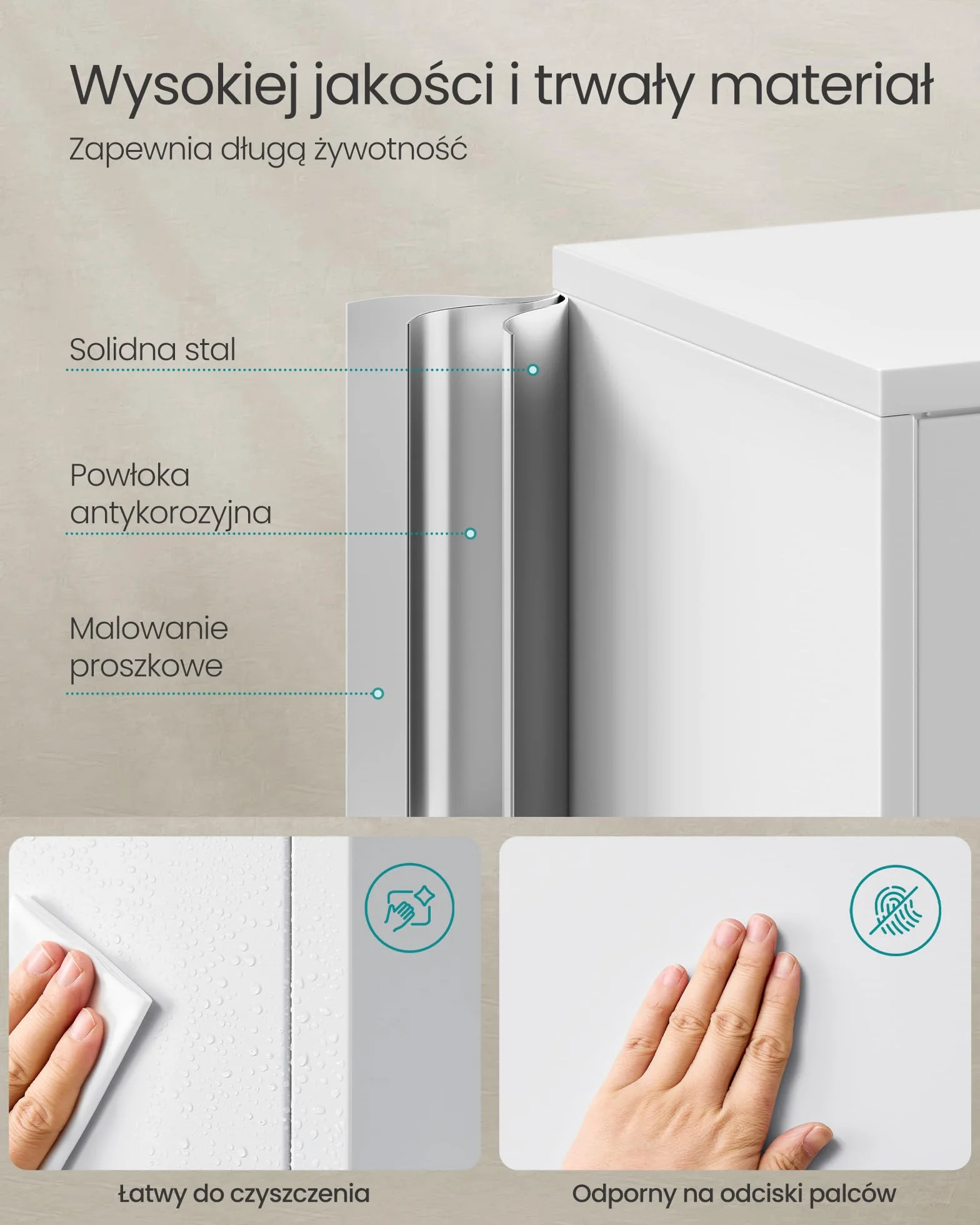 SONGMICS Metalowa szafka garażowa, wielofunkcyjna szafka na dokumenty z 4 drzwiami i 5 półkami, 40 x 80 x 180 cm, zamykana, z 2 zamkami, regulowanymi półkami, matowa szara OMC016G01