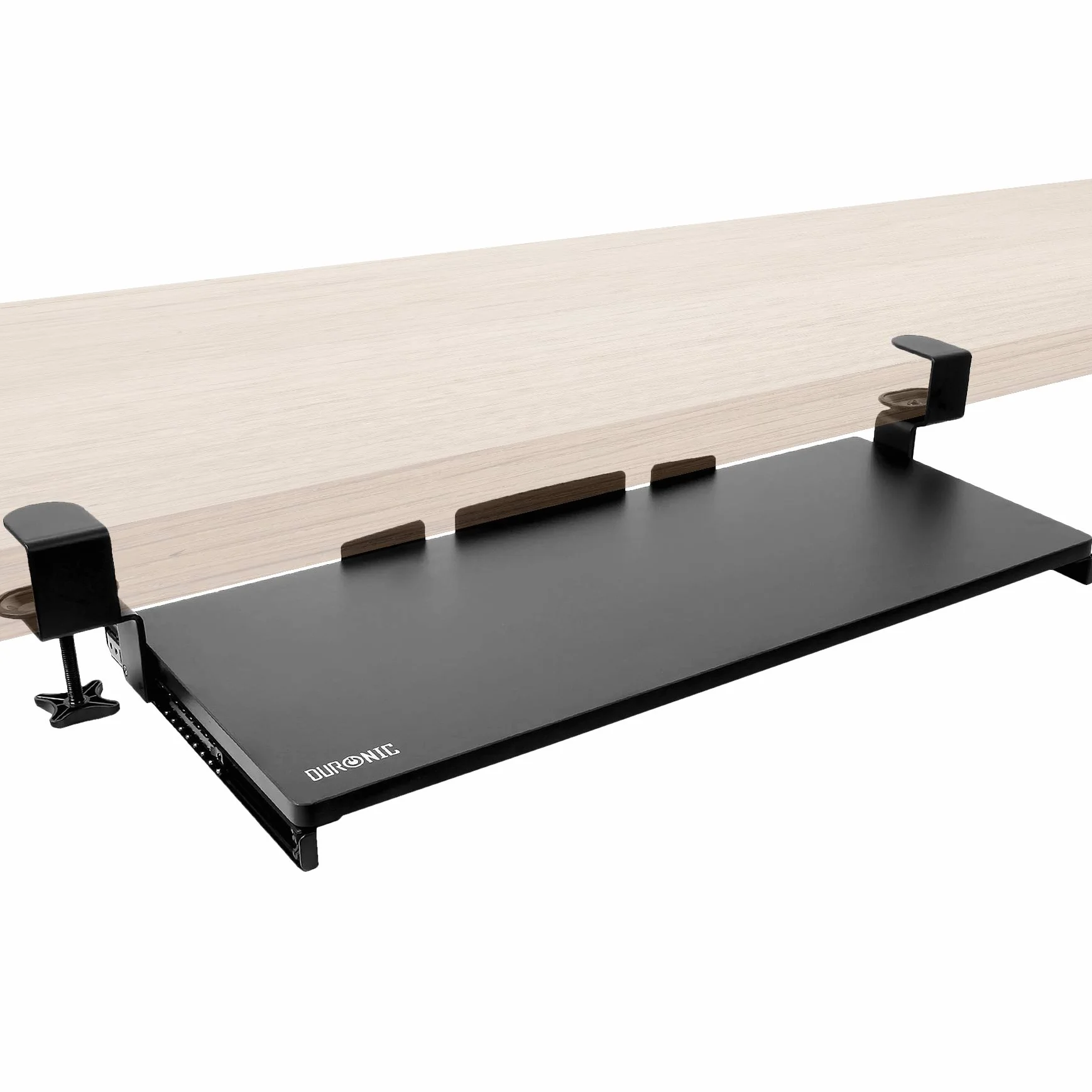 Duronic DKTPX2 szuflada pod biurkiem na klawiaturę i mysz, wysuwana platforma ergonomiczna