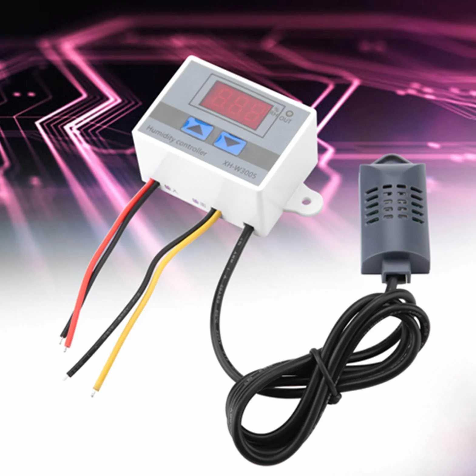 Cyfrowy Sterownik Higrometru Sterownik Czujnika Wilgotności, Zakres Wilgotności 0~99% RH(220V)