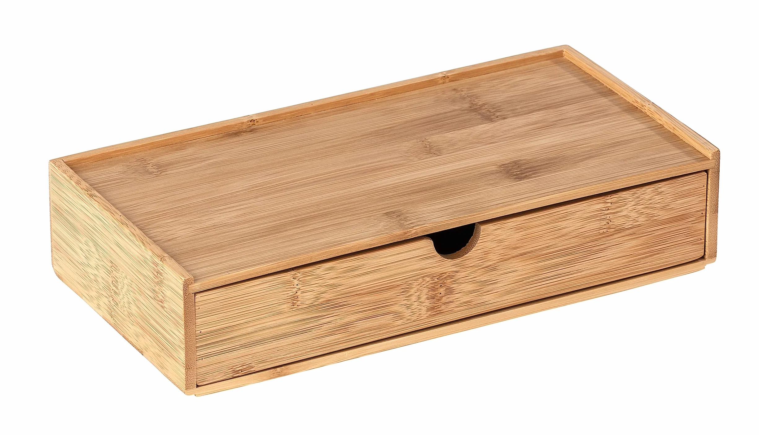 Wenko Terra Pudełko do Przechowywania Bambus Brązowy 6 x 14 x 28 cm