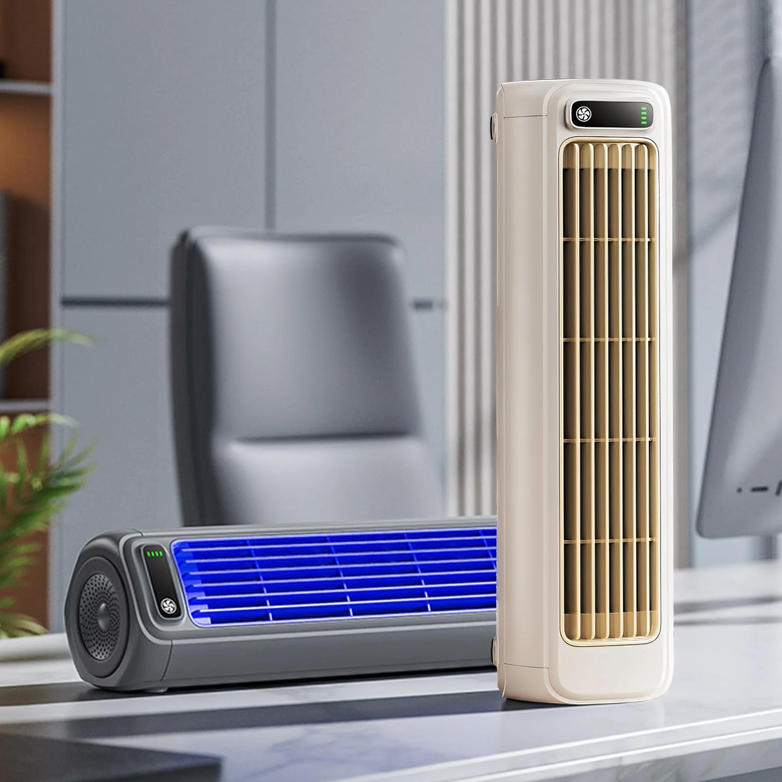 Outfany Cooling Ace przenośny klimatyzator wentylator chłodzący cichy 3 prędkości ładowany biały