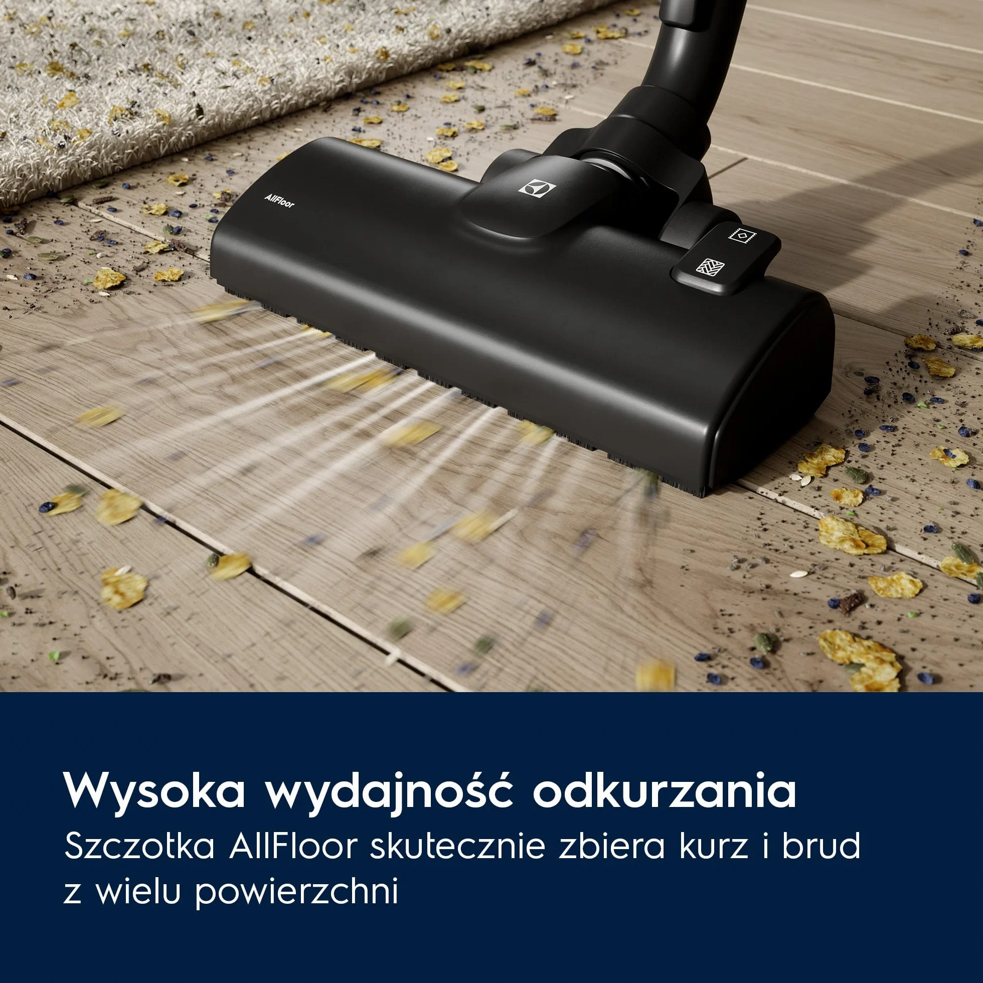Electrolux Odkurzacz Workowy Clean 500 EB51C1OG, Gładka Dysza Kombinowana, Ręczna Regulacja Mocy, Kompaktowy