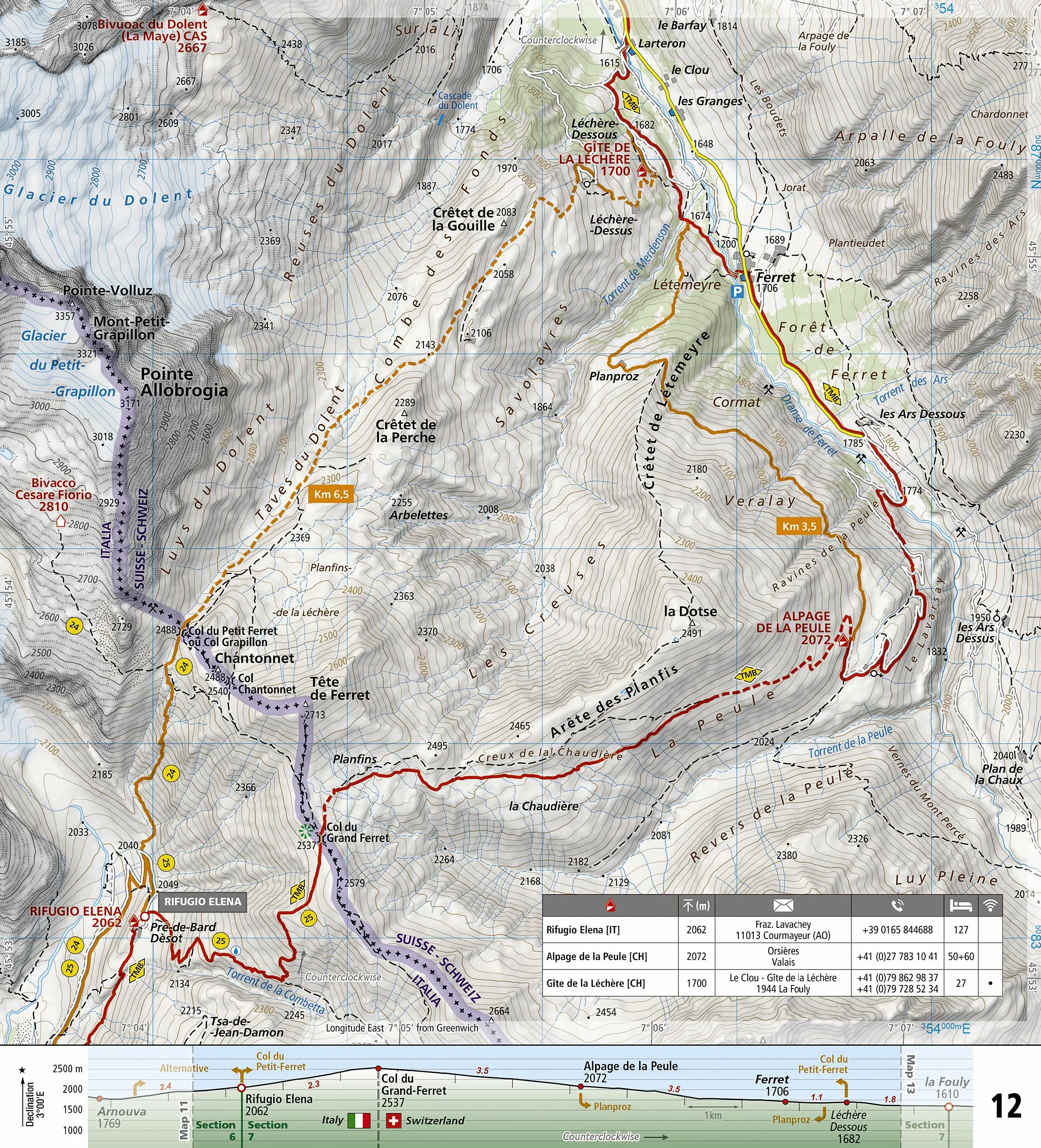 Tour de Mont Blanc: Trails Illustrated: 4010