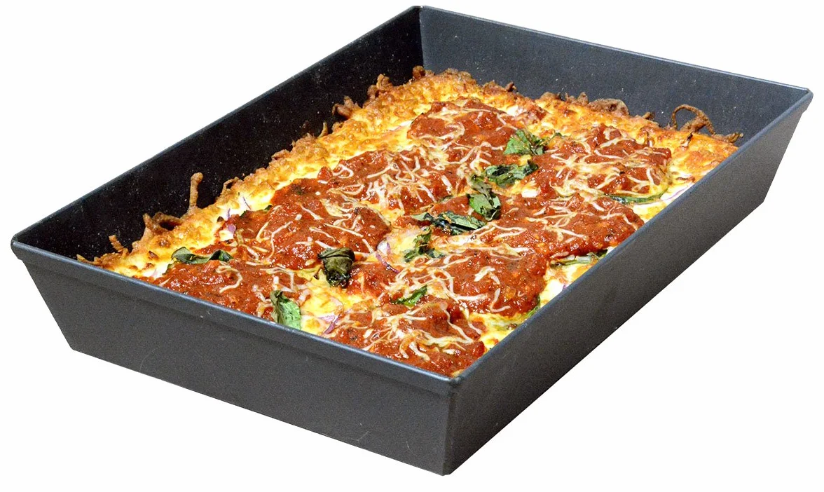 LloydPans Patelnia do pizzy Detroit Style, aluminiowa, 35,56 x 25,4 x 6,35 cm