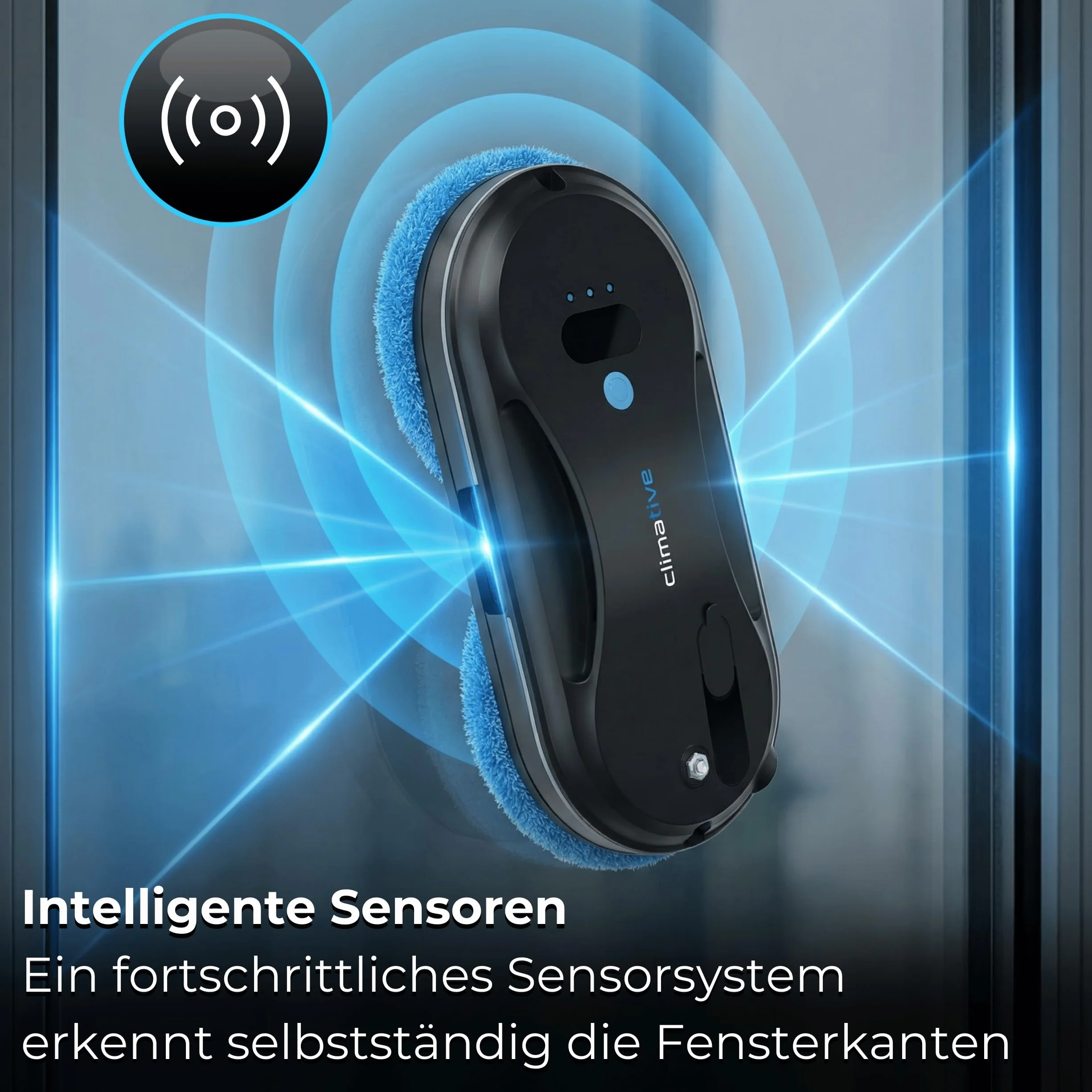 Robot do mycia szyb 6600 Pa WiFi pilot, myjka do okien z funkcją spryskiwania, zestaw 10 nakładek