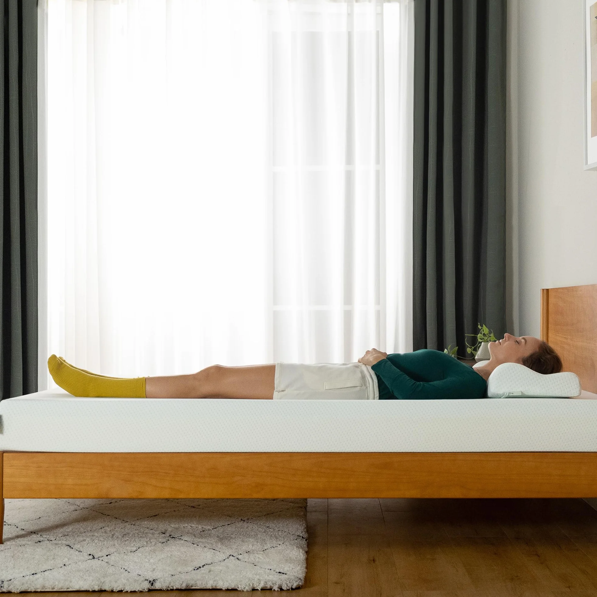 Zinus Ergonomiczny materac piankowy 140x200 cm ortopedyczny średni stopień twardości wysokość 11 cm
