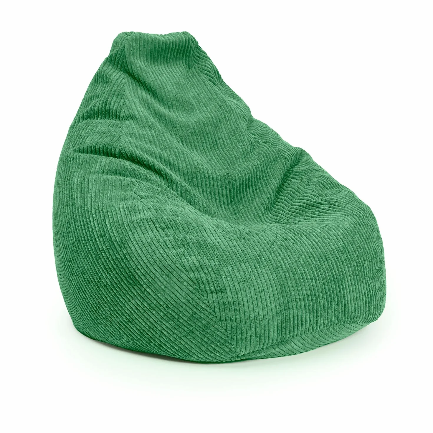 Lumaland Worek do siedzenia dla graczy XXL Sztruks Fotel Gamingowy Bean Bag 135 x 100 cm Ciemnozielony