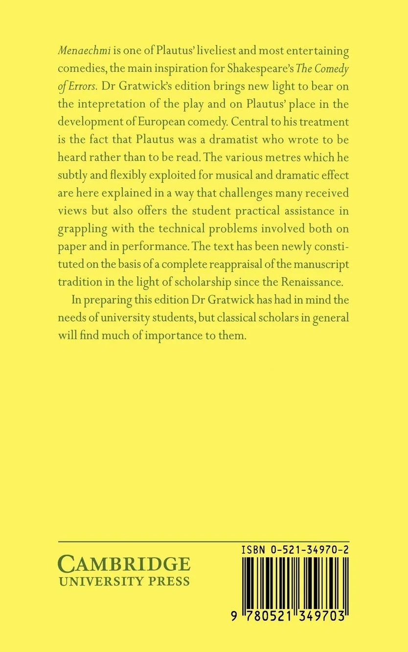 Plautus: Menaechmi