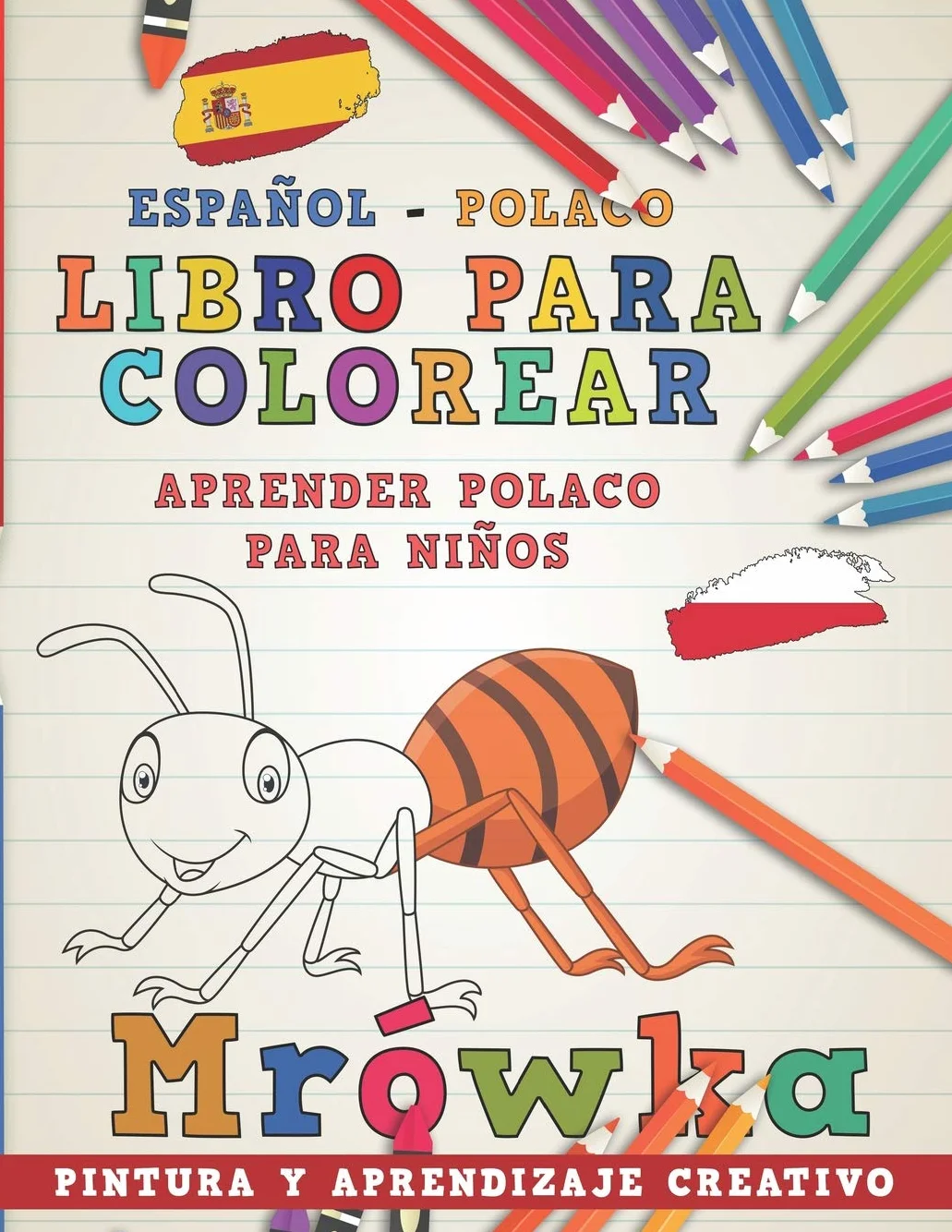 Libro para colorear Español - Polaco Aprender polaco para niños Pintura y aprendizaje creativo 6
