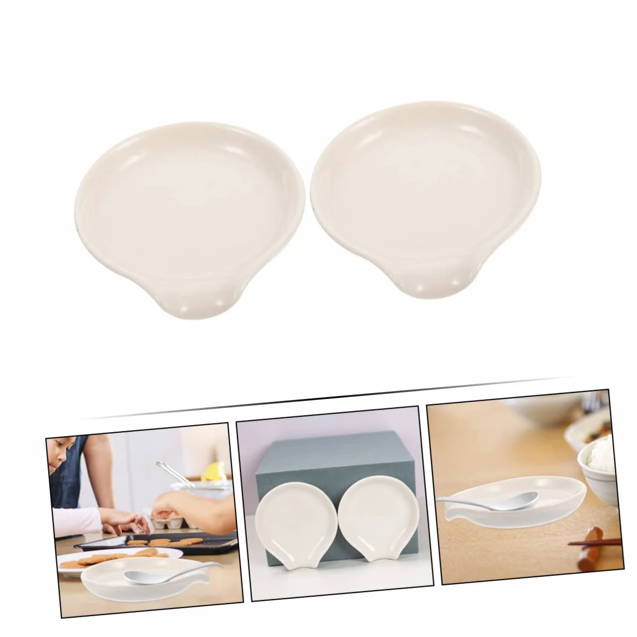 MAGICLULU 2 Szt Ceramiczny Stojak Na Łyżkę Zestaw Podstawek Pod Łyżkę