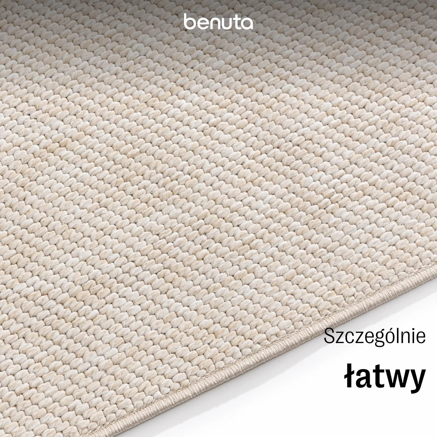 benuta Basic Dywan In & Outdoor Iowa - Kremowy 160x230 cm - Boho juta - Wodoodporny UV balkon, taras, ogród, kuchnia, salon - Trwały