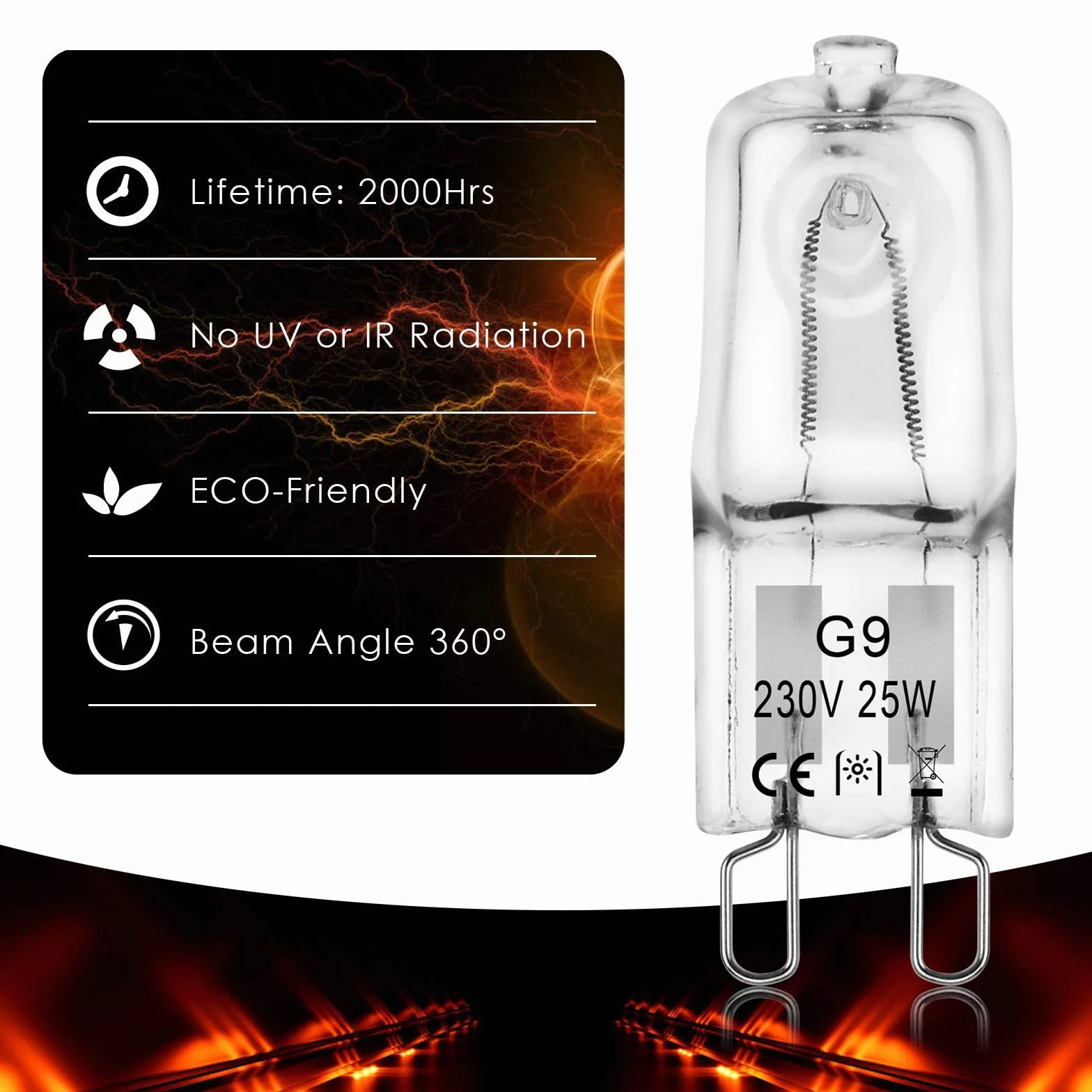 BROTOU G9 żarówka do piekarnika 25W 300 stopni, żarówka halogenowa 230V 2800K ściemniana G9 halogen do piekarnika mikrofalówki lamp stołowych żarówki, 4 sztuki