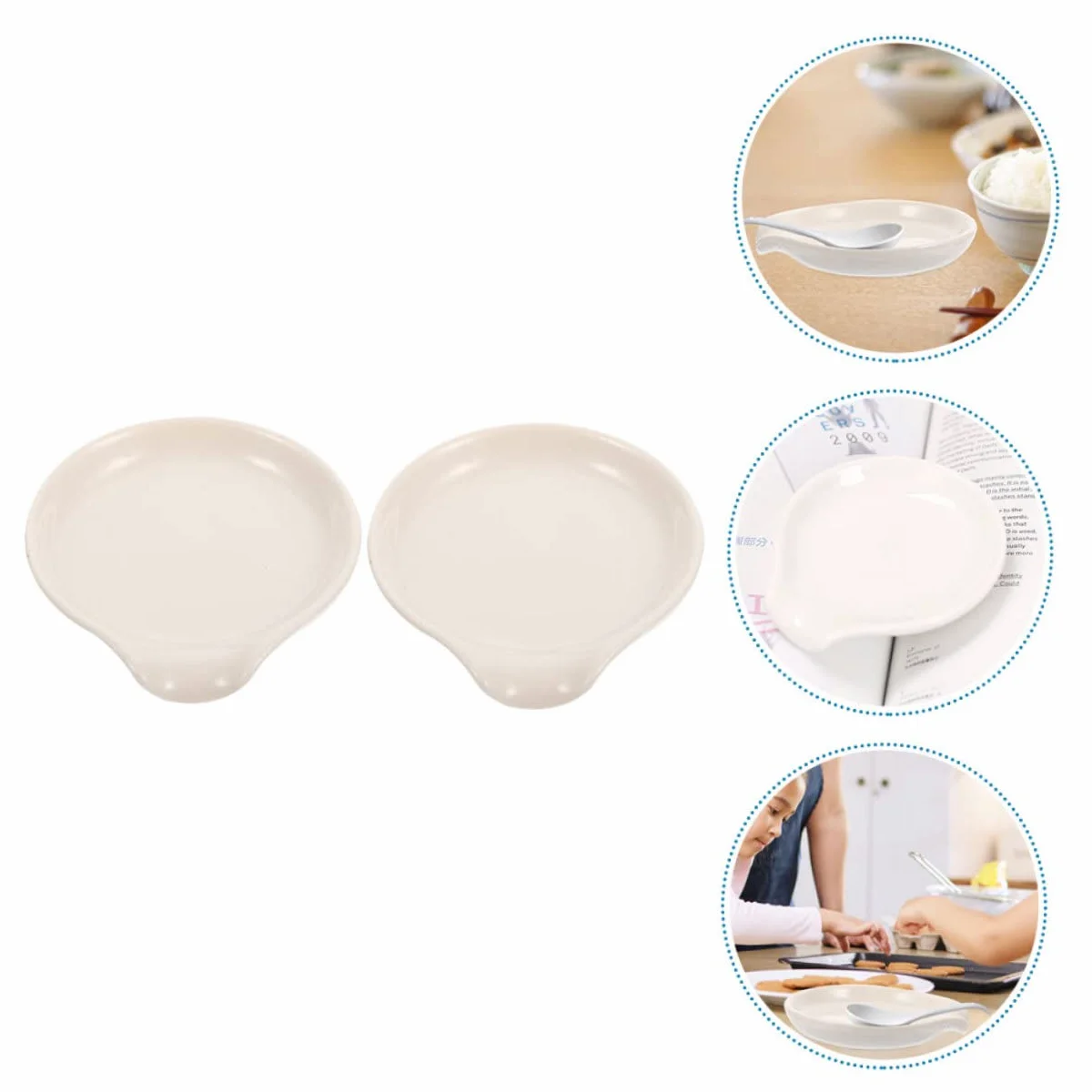 MAGICLULU 2 Szt Ceramiczny Stojak Na Łyżkę Zestaw Podstawek Pod Łyżkę