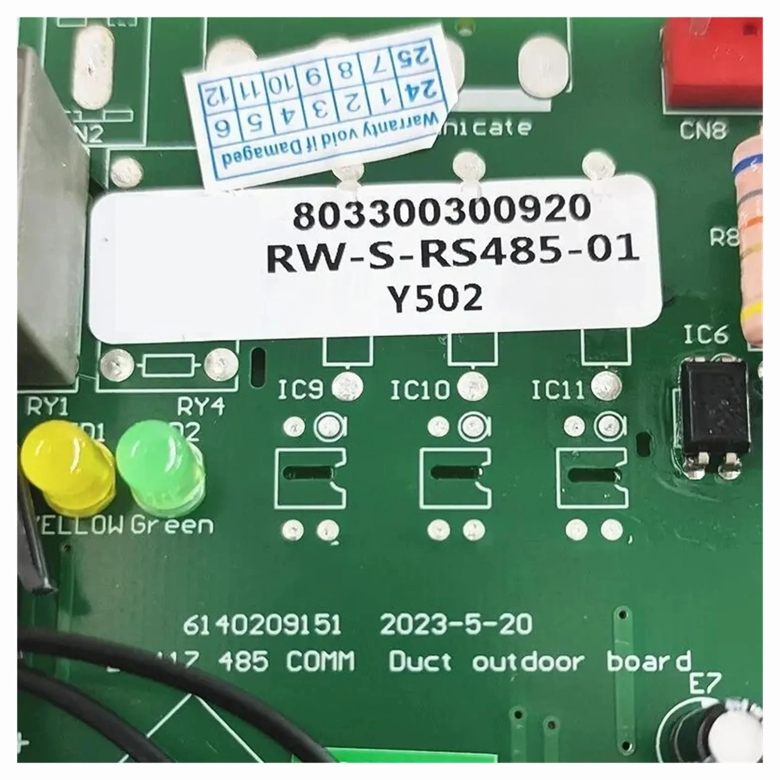 Dobra praca dla klimatyzatora płyta drukowana 803300300920 RW-S-RS485-01 część (używana płyta)