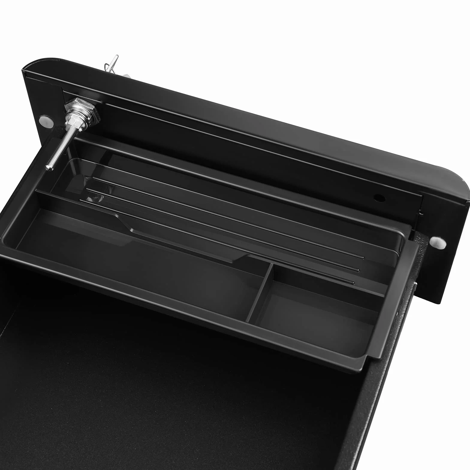 SONGMICS Cassettiera da Ufficio, Mobiletto per Documenti con Rotelle e Serratura, Corpo Preassemblato, per A4, Format Legale e di Lettera, Cancelleria e Cartelle Sospese, Nero OFC030B01