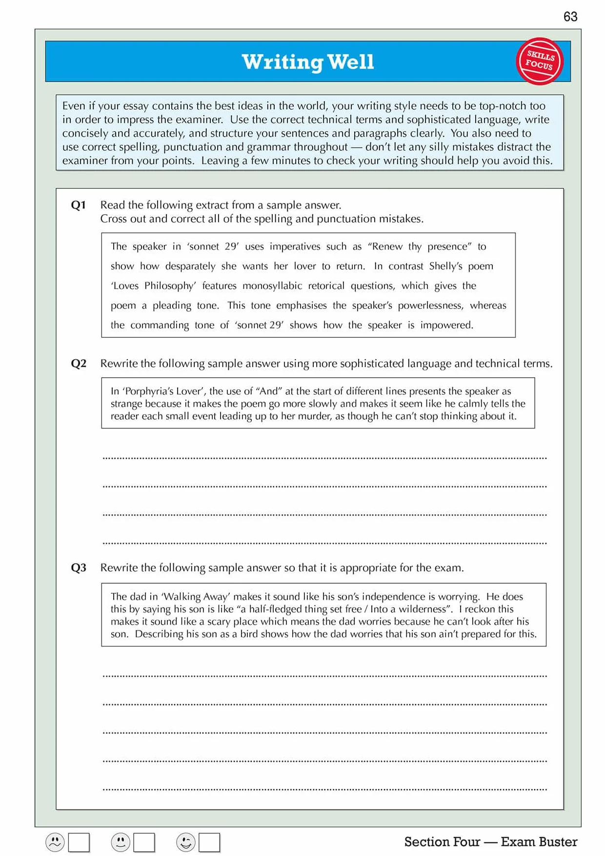 GCSE English Literature AQA Poetry Workbook: Love & Relationships Anthology (includes Answers)