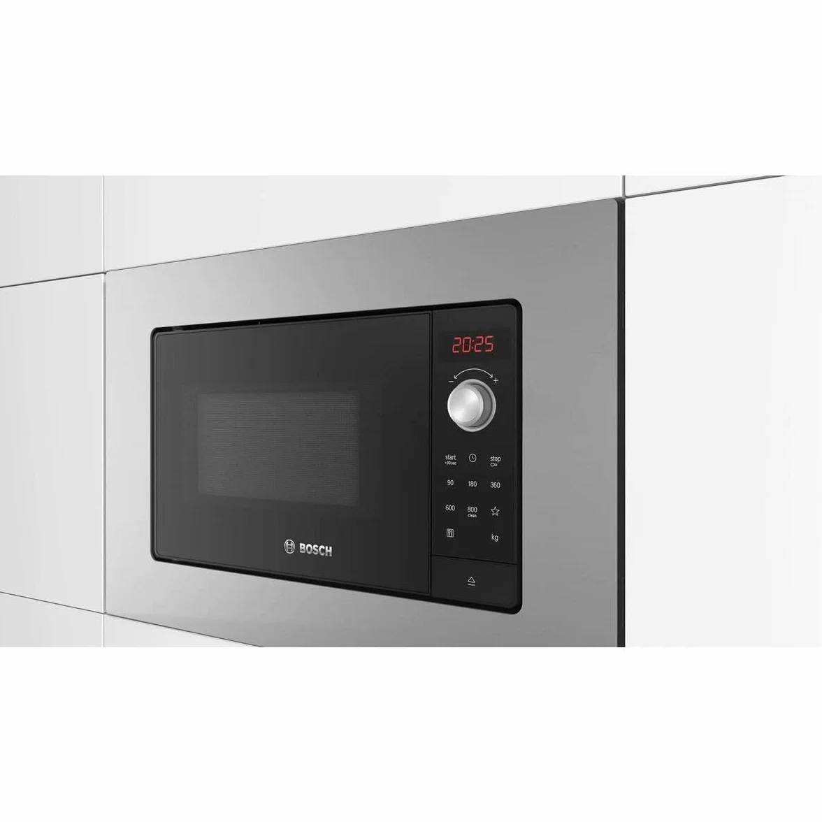 Bosch Elettrodomestici BEL623MS3 Seria 2, Kuchenka mikrofalowa wpuszczana, 60 x 38 cm, Stal nierdzewna