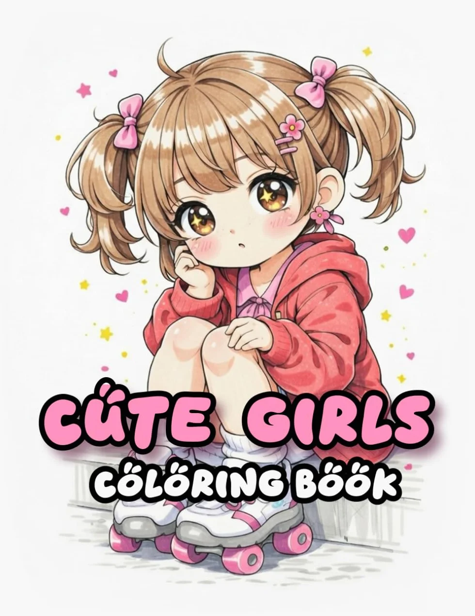 Cute Chibi Girls Coloring Book: Adorable Chibi Girls & Kawaii Characters for Relaxation and Creativity
