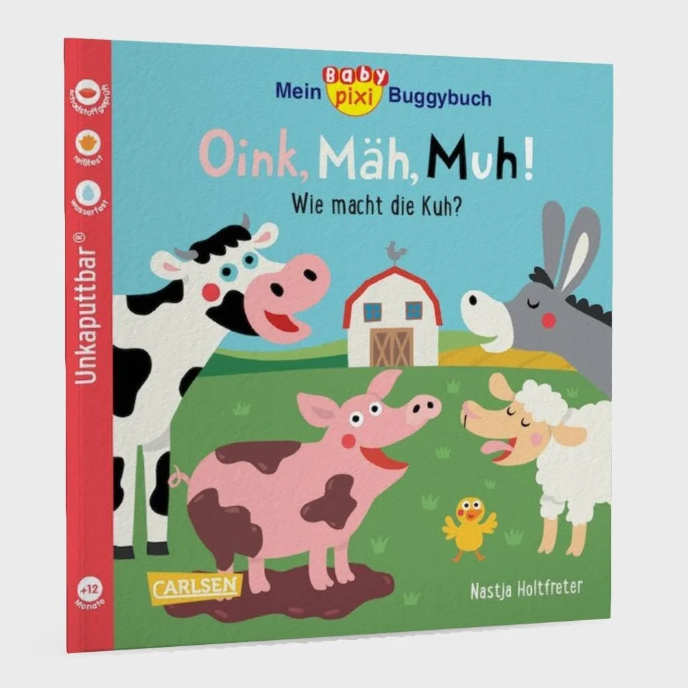 Baby Pixi 140 Mein Baby-Pixi-Buggybuch: Oink, Mäh, Muh! wasserfest schadstoffgeprüft reißfest