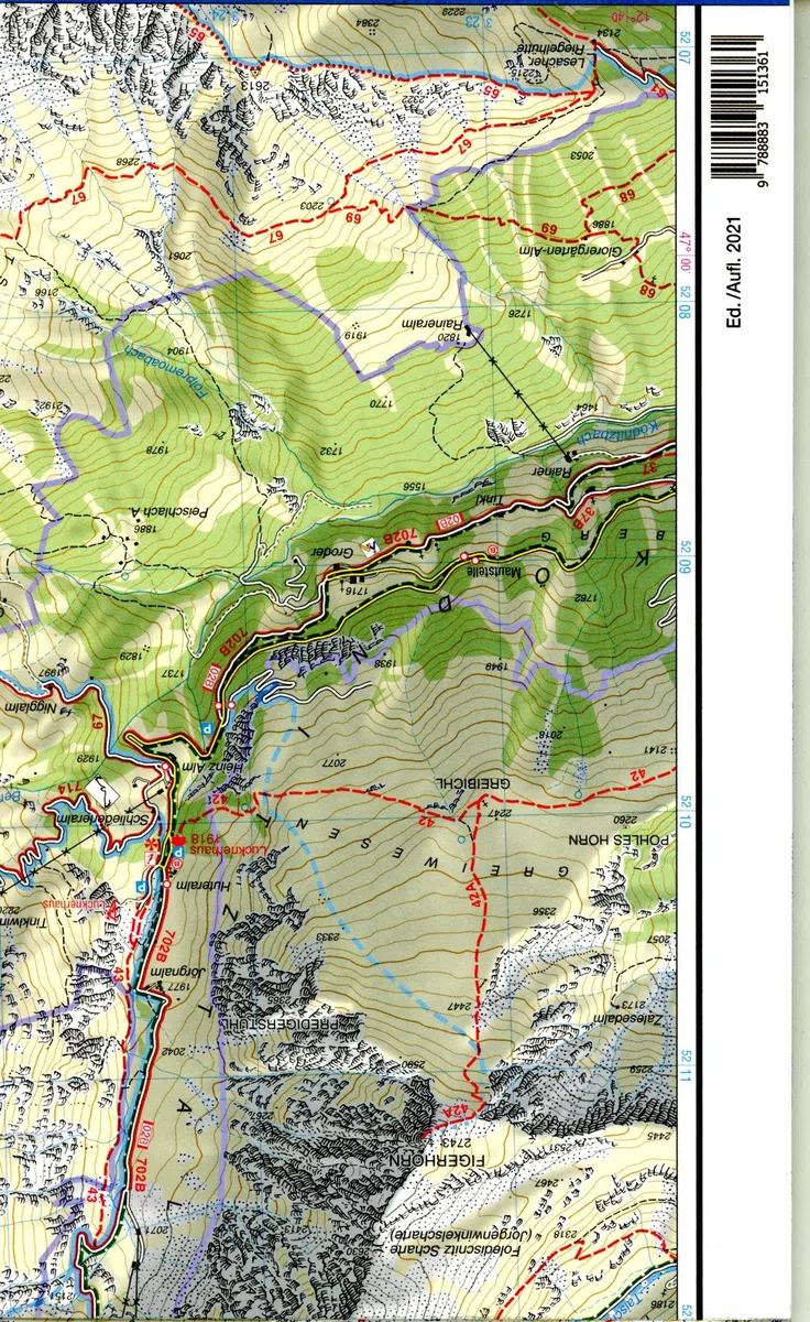 Sonnblick. Großglockner. Heiligenblut. Carta topografica in scala 1:25.000. Ediz. italiana, inglese, francese e tedesca: 80