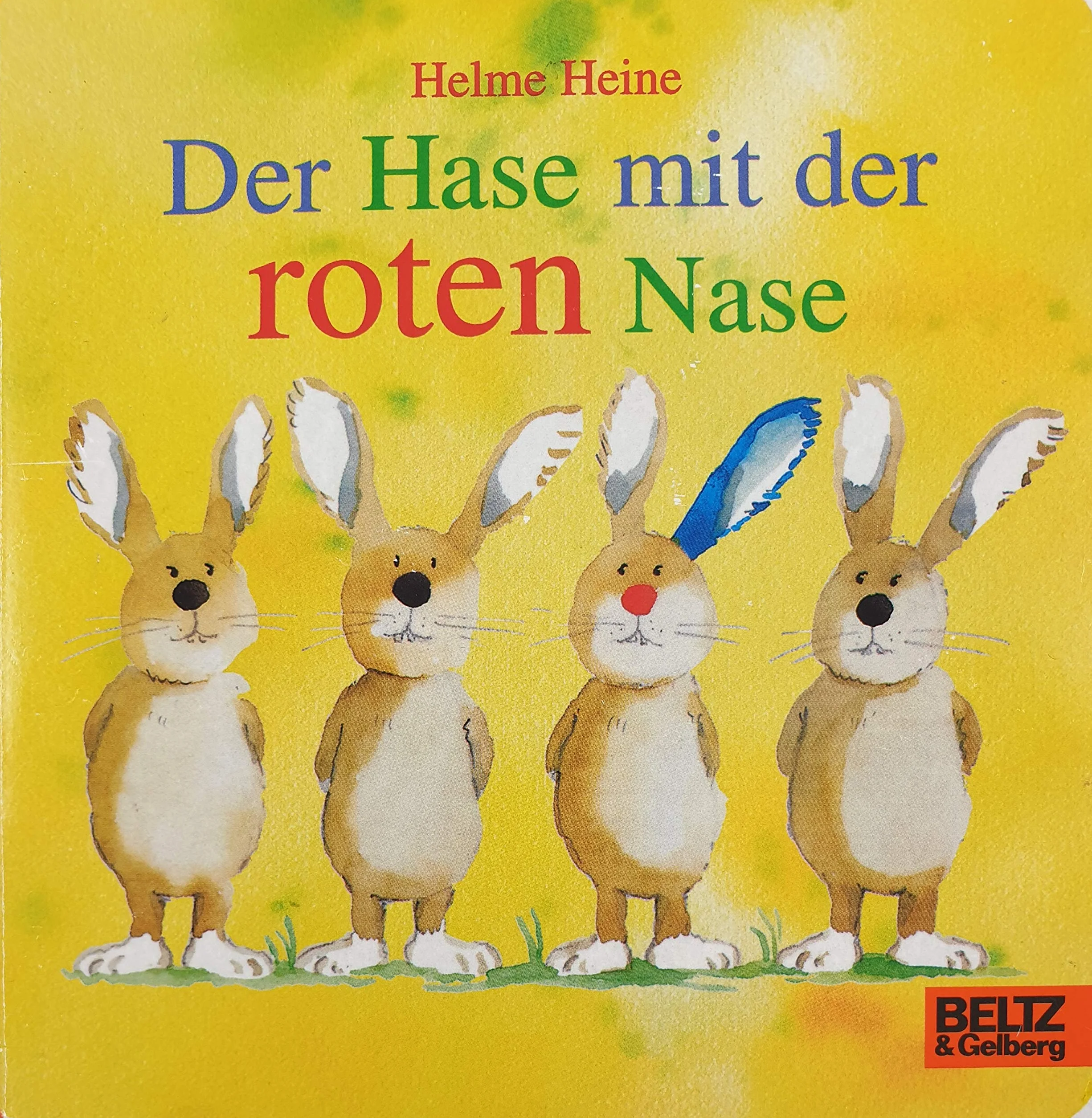 Der Hase mit der roten Nase: Vierfarbiges Papp-Bilderbuch