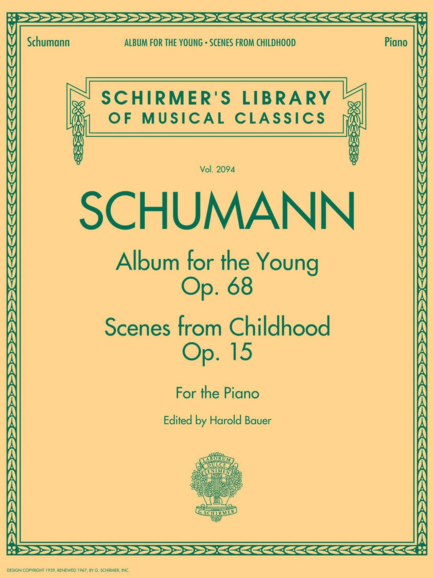 Robert schumann: album for the young op.68 / scenes from childhood op.15 piano: 2094