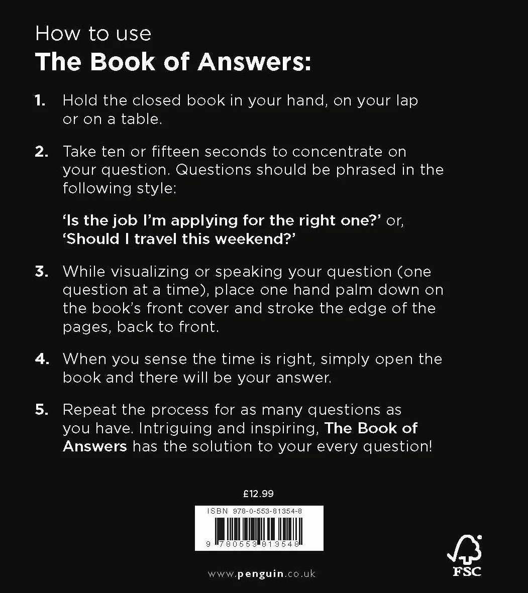 The Book Of Answers: The gift book that became an internet sensation, offering both enlightenment and entertainment