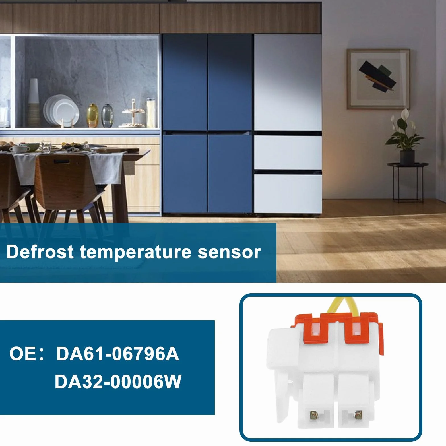 2 szt. zacisk rury drenażowej czujnik temperatury kompatybilny z lodówkami Samsung DA61-06796A odmrażanie zacisk spustowy DA32-0006W czujnik temperatury rozmrażania