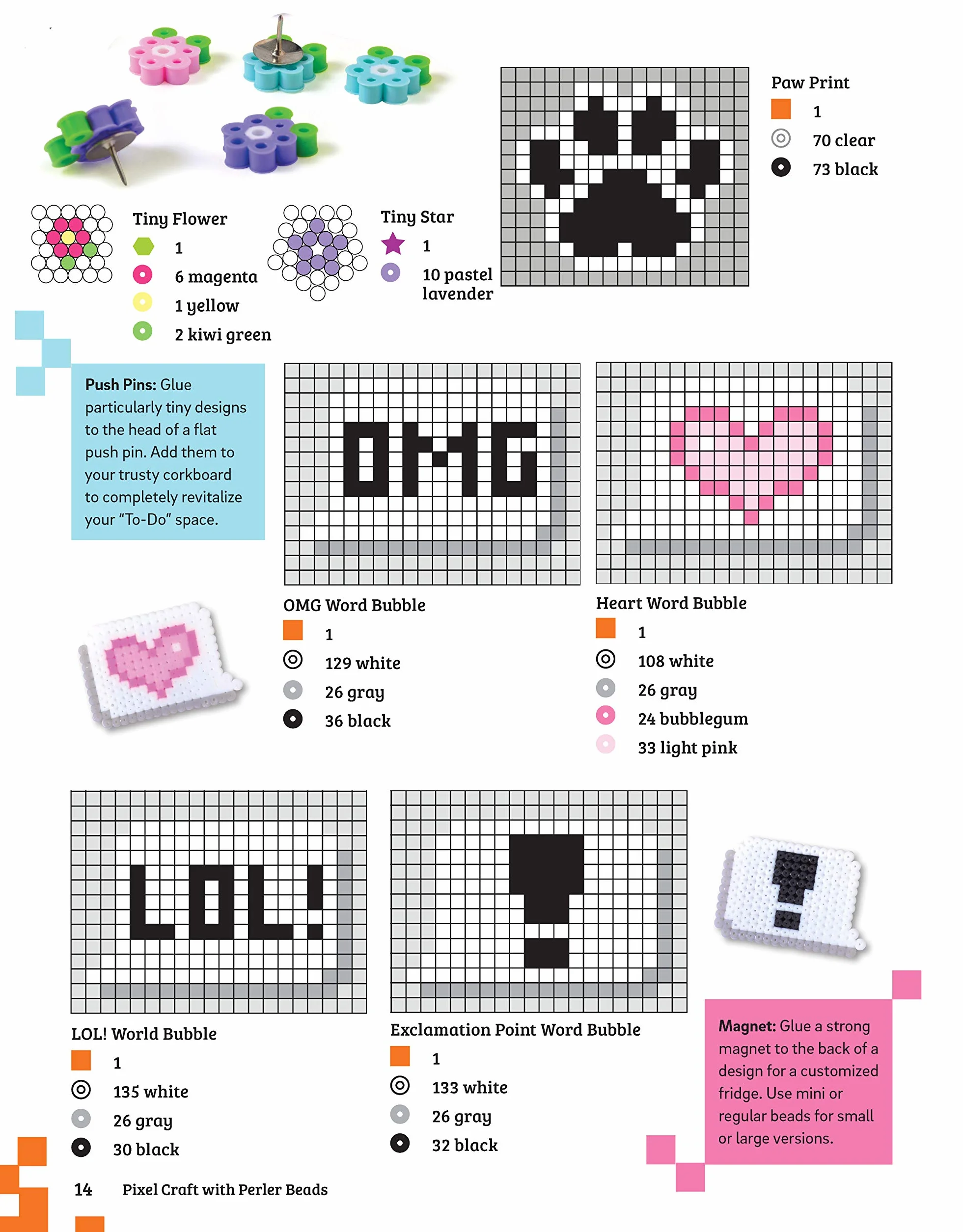 Pixel Craft with Perler Beads: 50+ Super Cool Patterns for Hama, Perler, Pyssla, Nabbi, Melty Beads