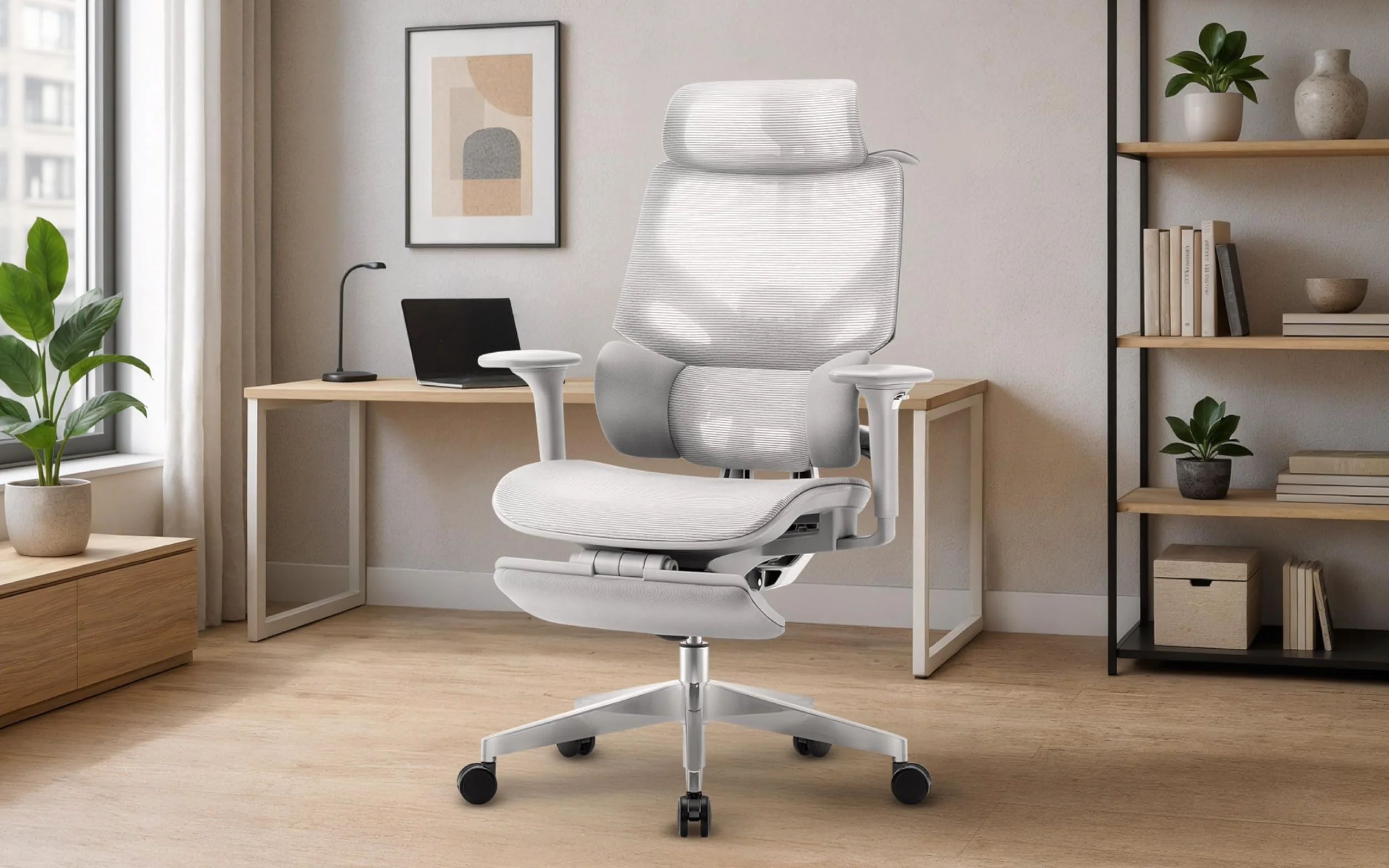 MARK ADLER Expert 8.7 Ergonomiczne krzesło biurowe z podłokietnikami 4D, zagłówkiem i podparciem lędźwiowym, 150 kg