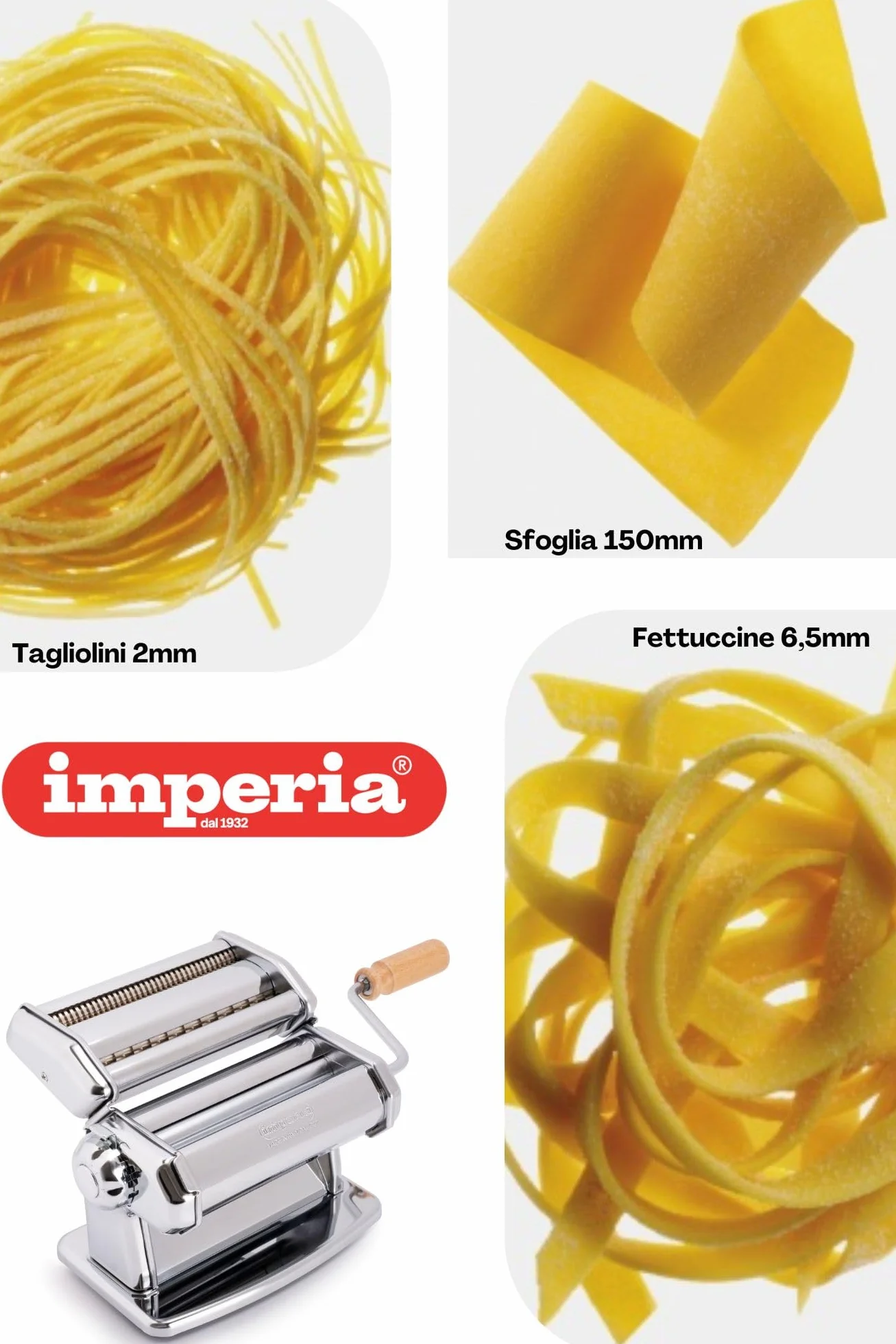 imperia® Ipasta La Classica kawałki fettuccine i tagliolini 2/6,5 mm