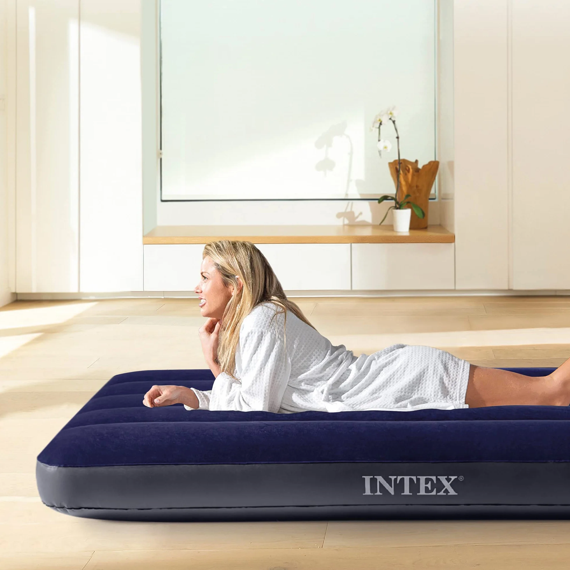 Intex Materac, Granatowy/Czarny, 191 x 76 x 25 cm