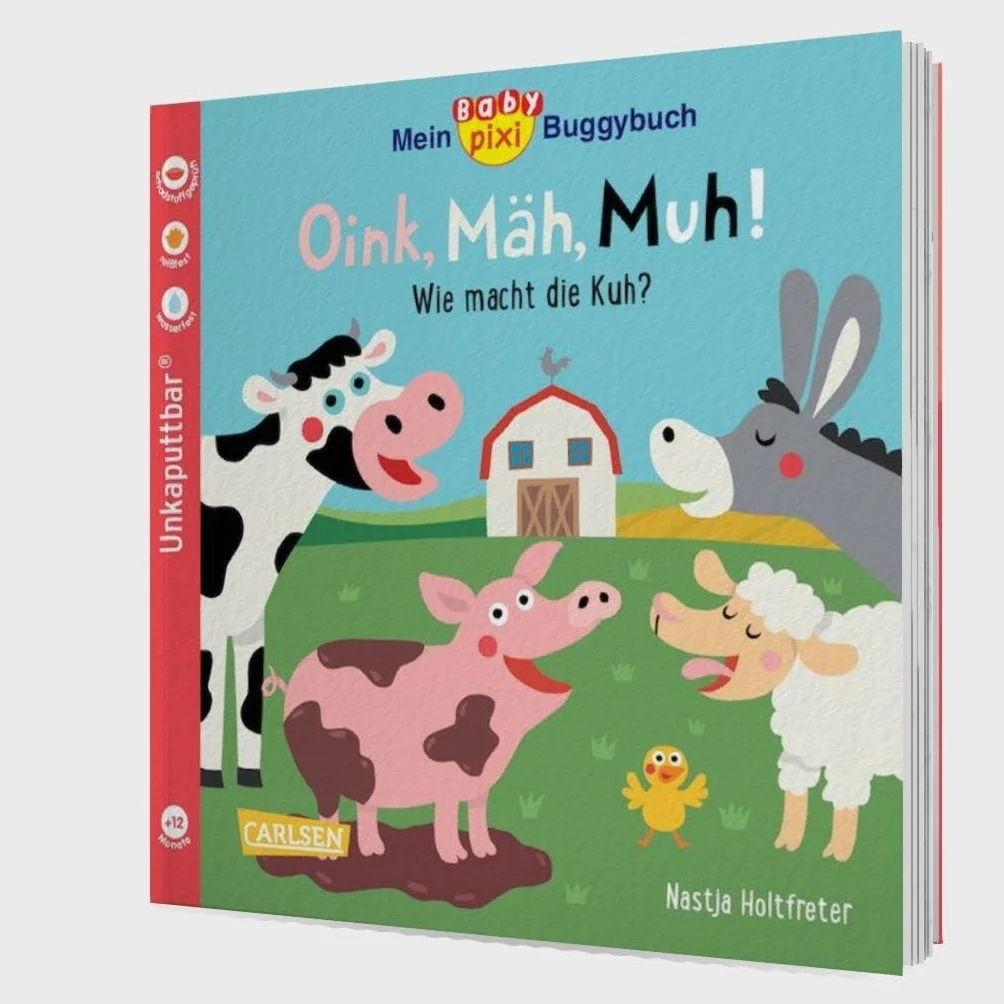 Baby Pixi 140 Mein Baby-Pixi-Buggybuch: Oink, Mäh, Muh! wasserfest schadstoffgeprüft reißfest