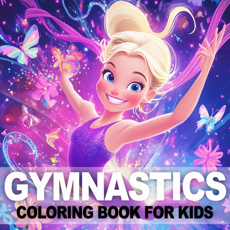 Gymnastics Coloring Book for Girls Ages 4-12: Fun Creative Designs