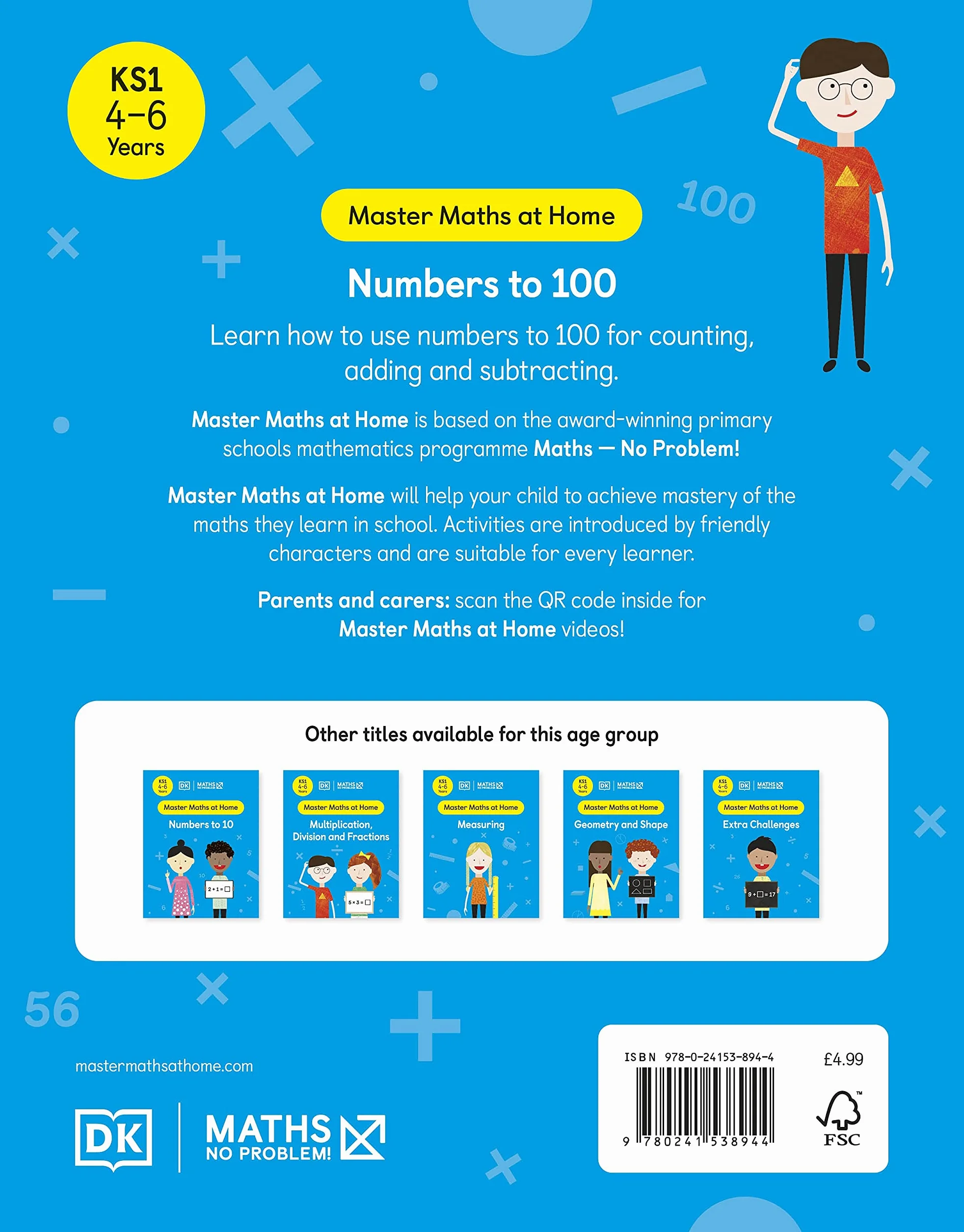 Maths No Problem! Numbers to 100 Ages 4-6 Key Stage 1 Master Maths At Home