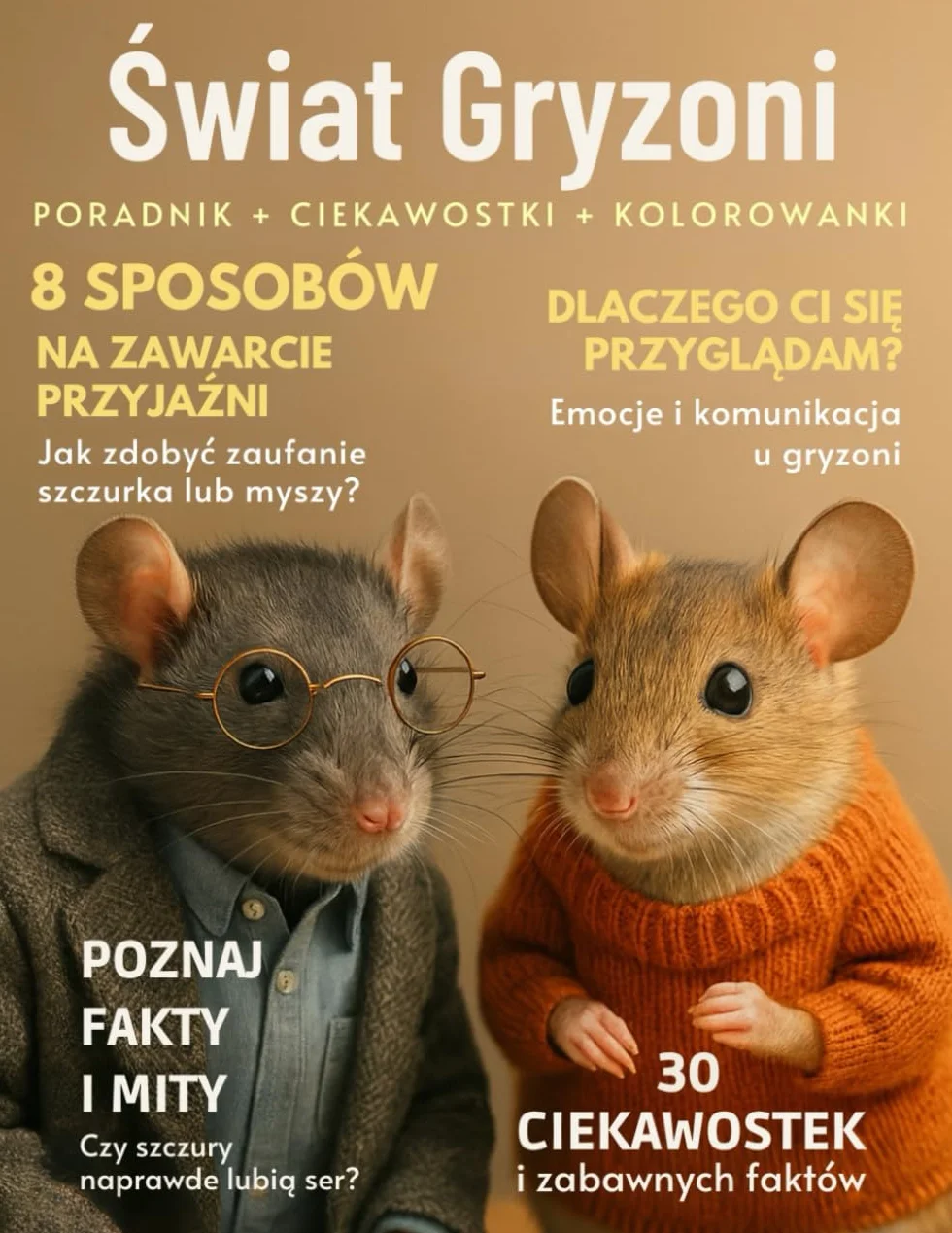 Świat Gryzoni: Poradnik + Ciekawostki + Kolorowanki dla Opiekunów Szczurków i Mysz. Poznaj Fakty i Mity.