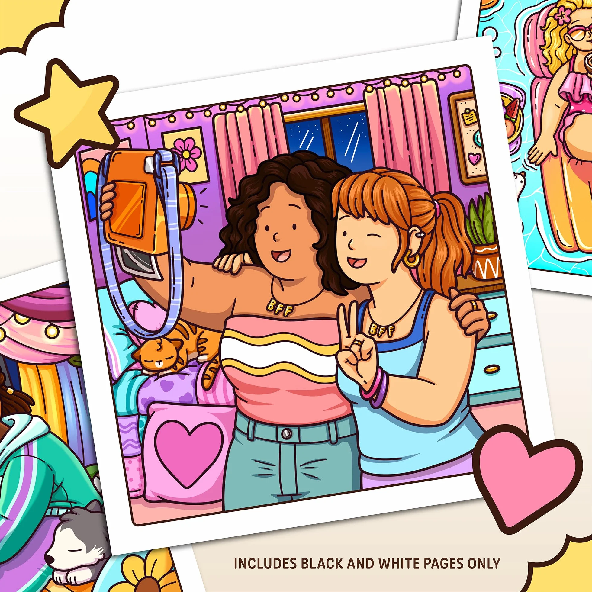 Curvy Cuties: A Body Positivity Coloring Book for Women and Teen Girls with Cozy Moments of Self-Love, Confidence, Self-Care, and Relaxation