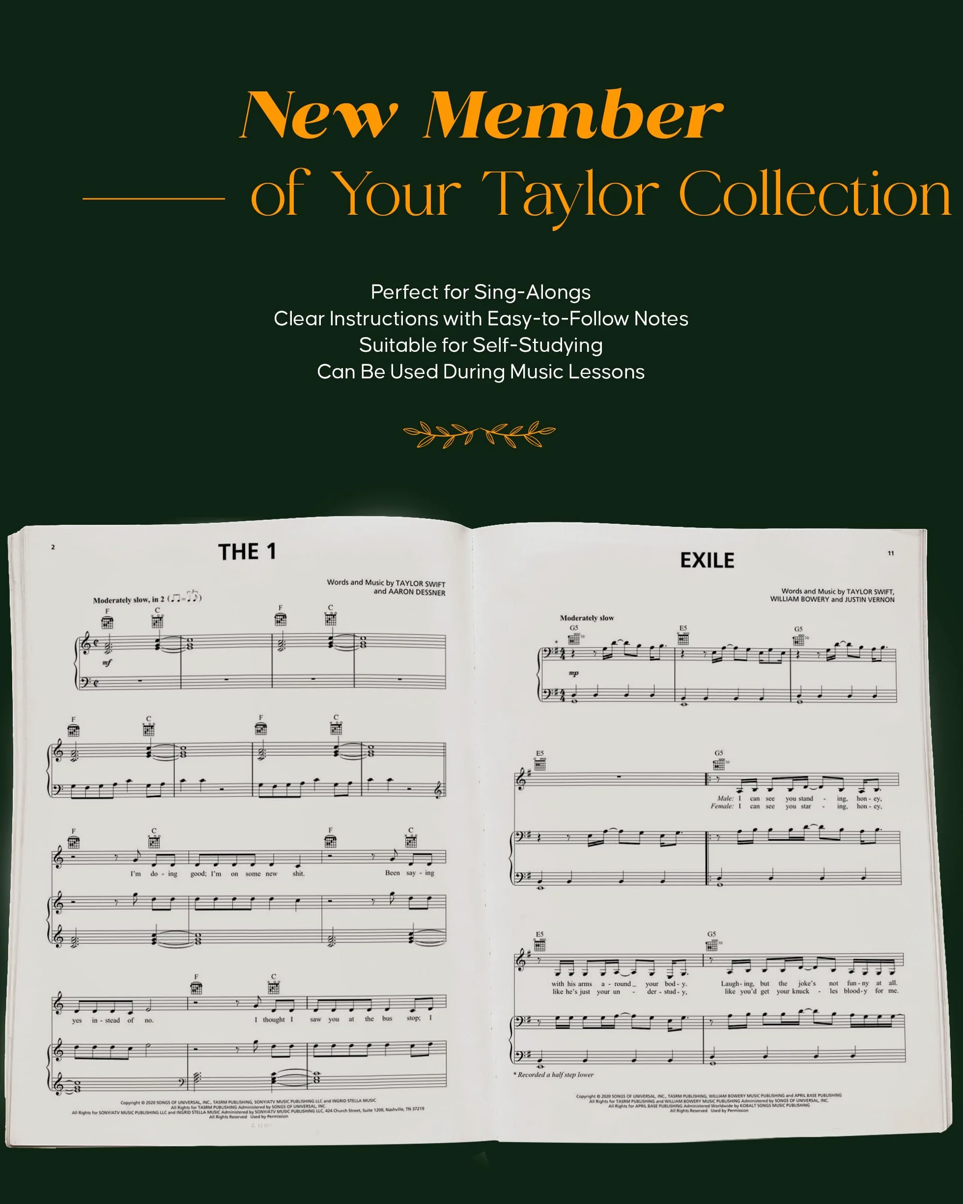 Taylor Swift - Folklore: Piano/Vocal/Guitar Songbook