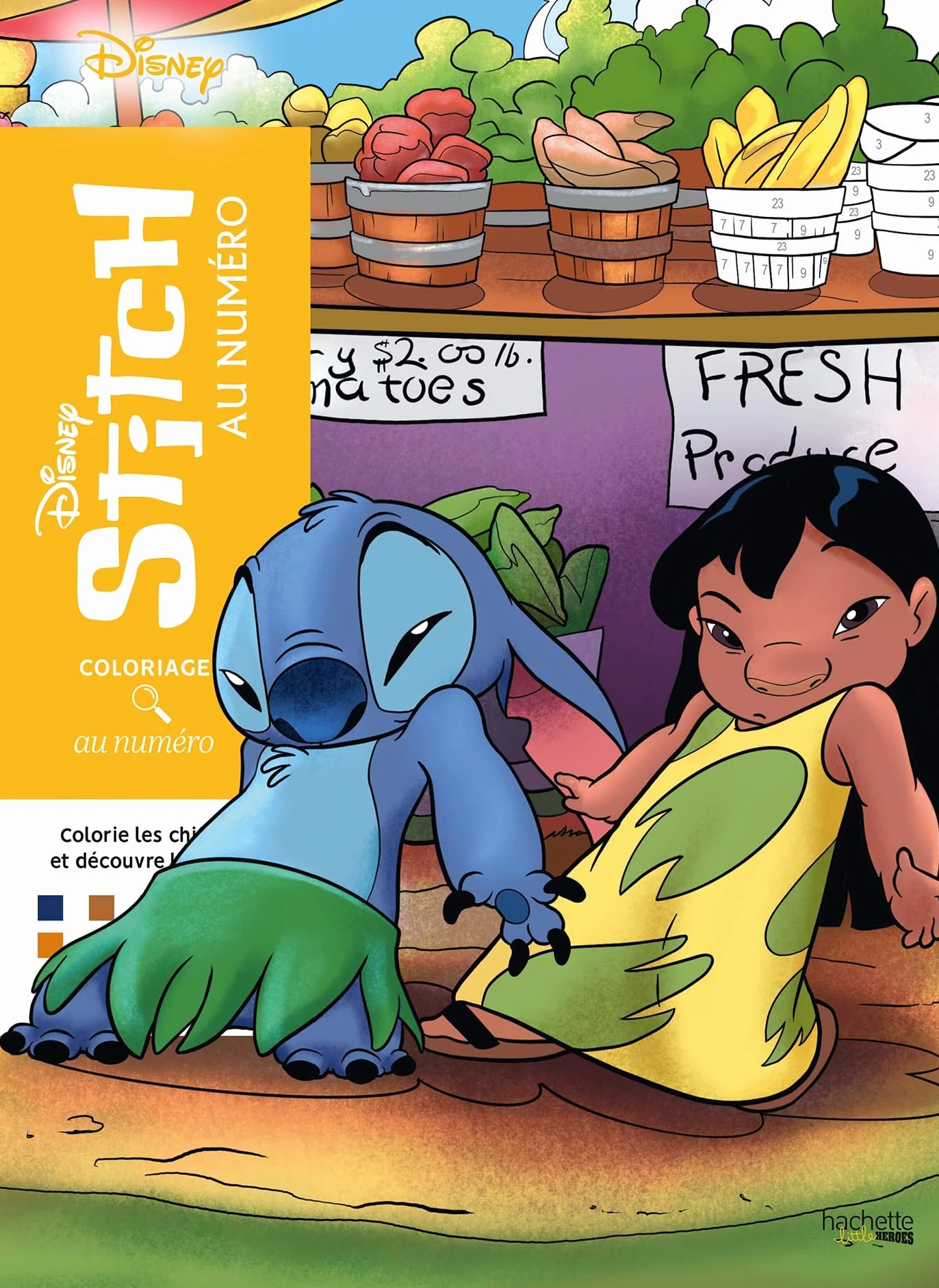 Coloriages au numéro - Stitch: Colorie les chiffres et découvre l'image