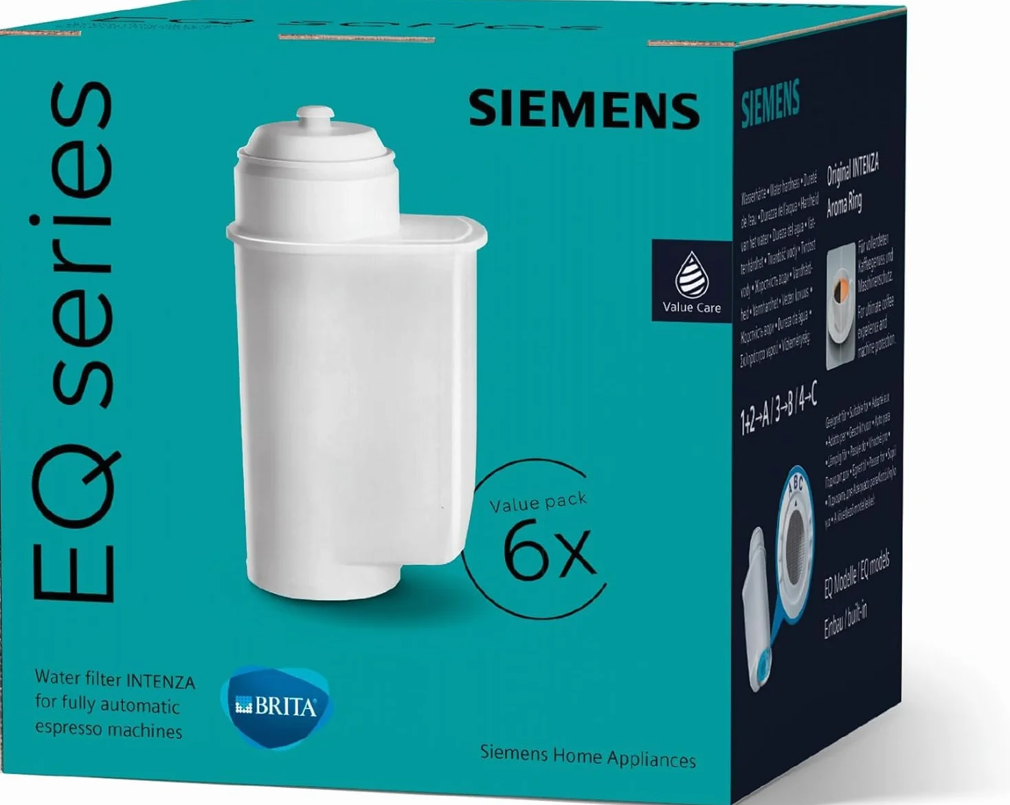 Siemens Brita Intenza Filtry do Wody, Biały, 6 sztuk