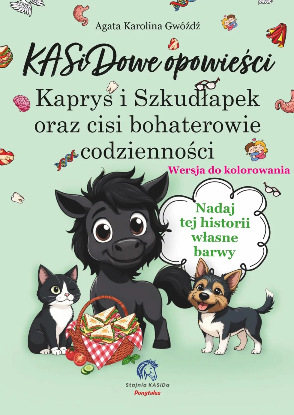 KASiDowe opowieści. Kaprys i Szkudłapek oraz cisi bohaterowie codzienności: Wersja do kolorowania
