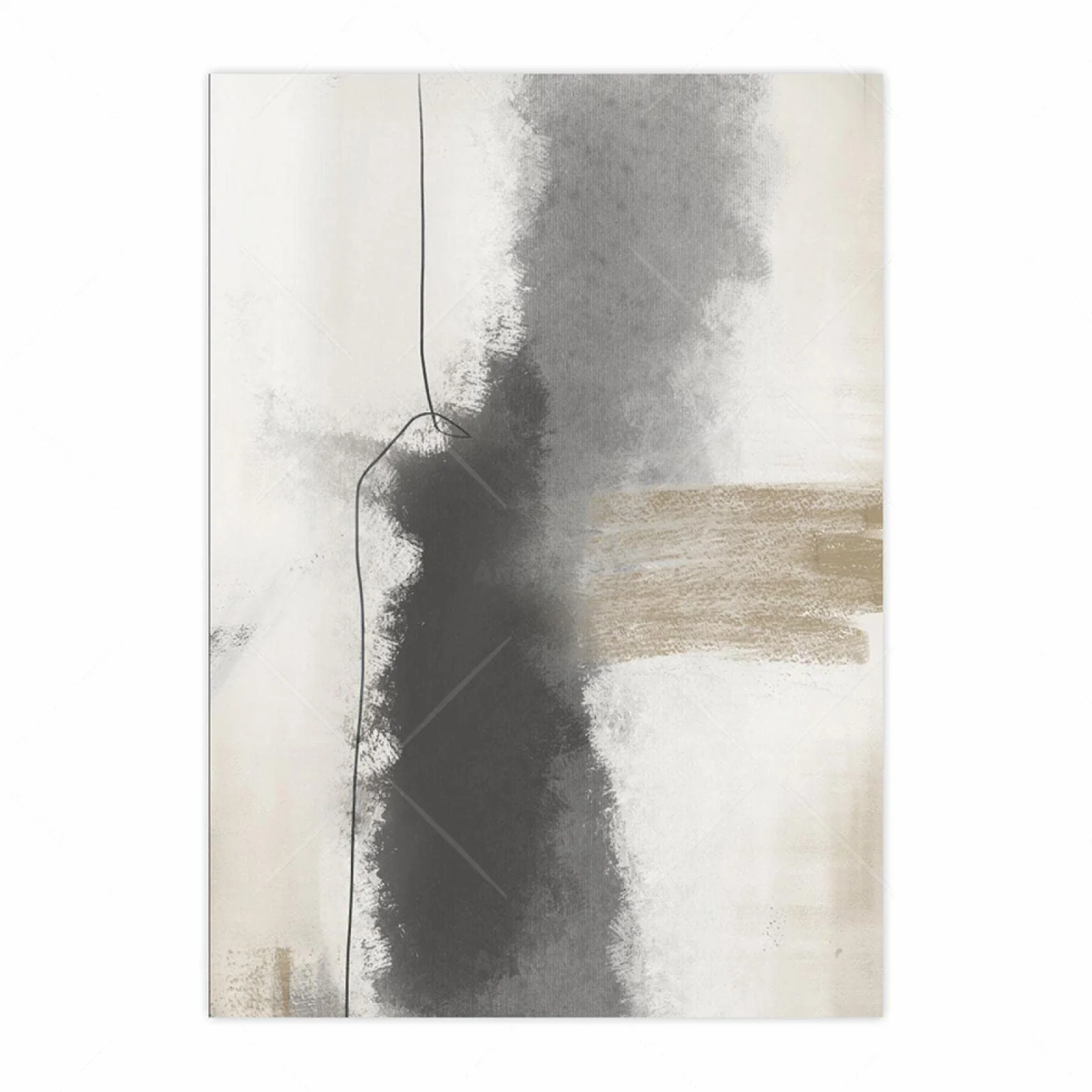 KEBIA Obrazy na płótnie abstrakcyjne akwarela 70 x 100 cm x 3 bez ramy