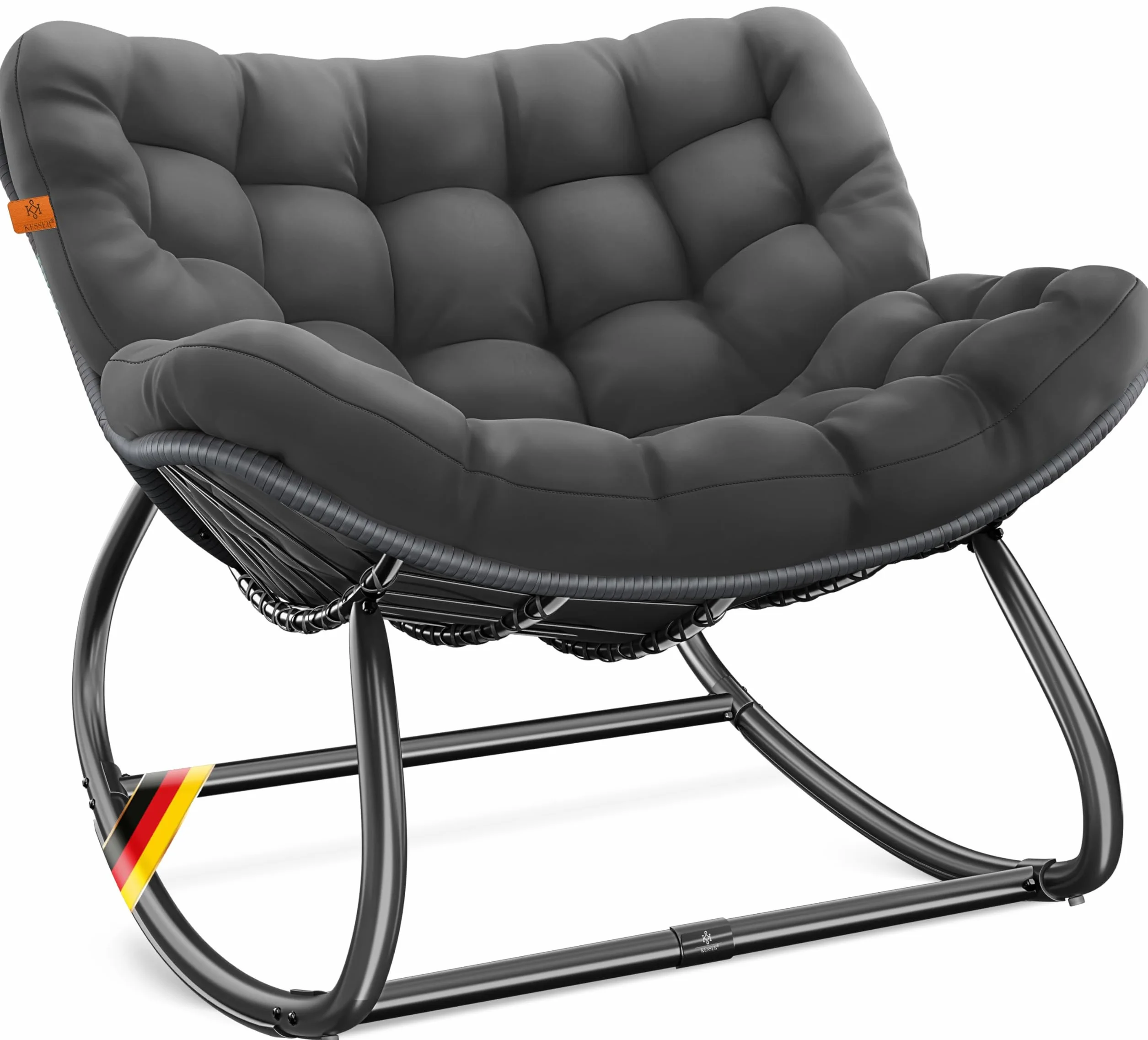 KESSER Fotel bujany ergonomiczny 120 kg antypoślizgowy odporny na warunki atmosferyczne