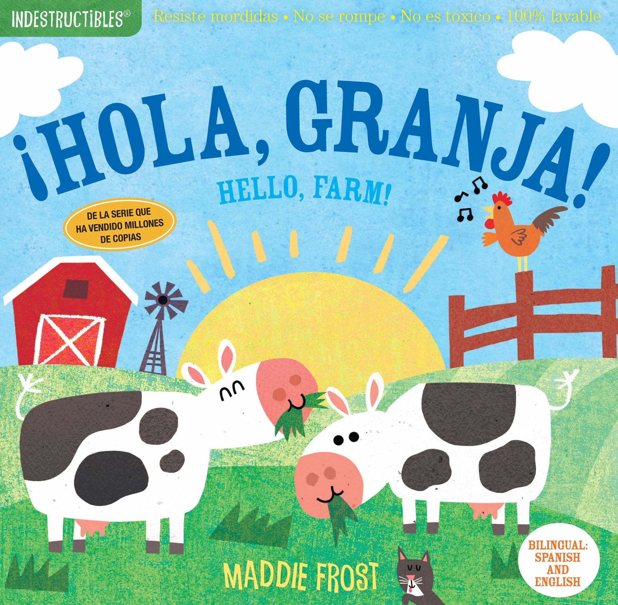 Indestructibles: ¡Hola, Granja! / Hello, Farm! Chew Proof Rip Proof Nontoxic 100% Washable Book for Babies
