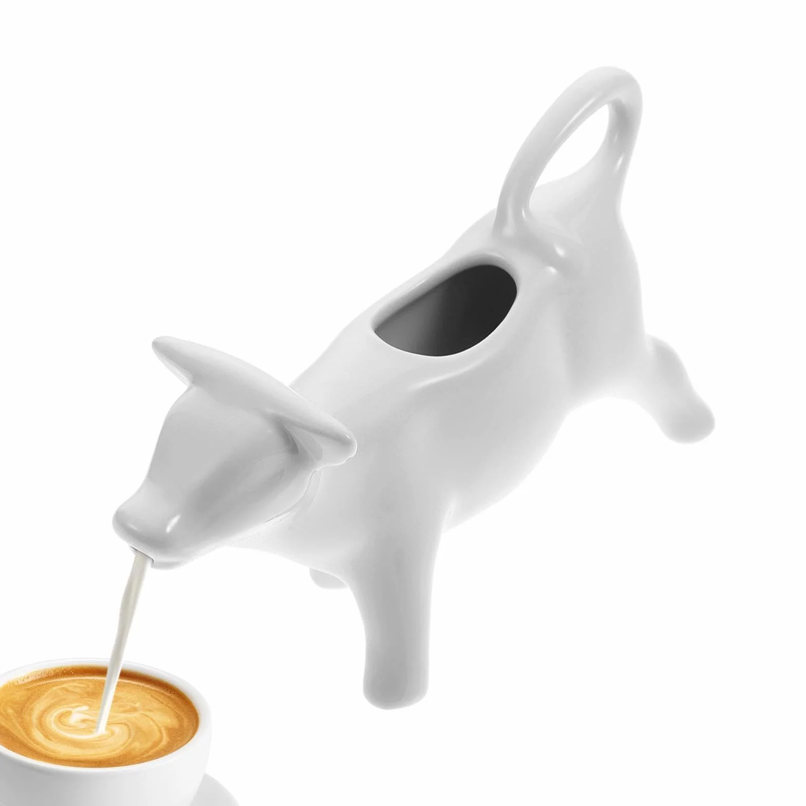 Ceramiczny dzbanek na mleko żaroodporny z kreskówki, pojemnik na syrop, porcelana, krowa