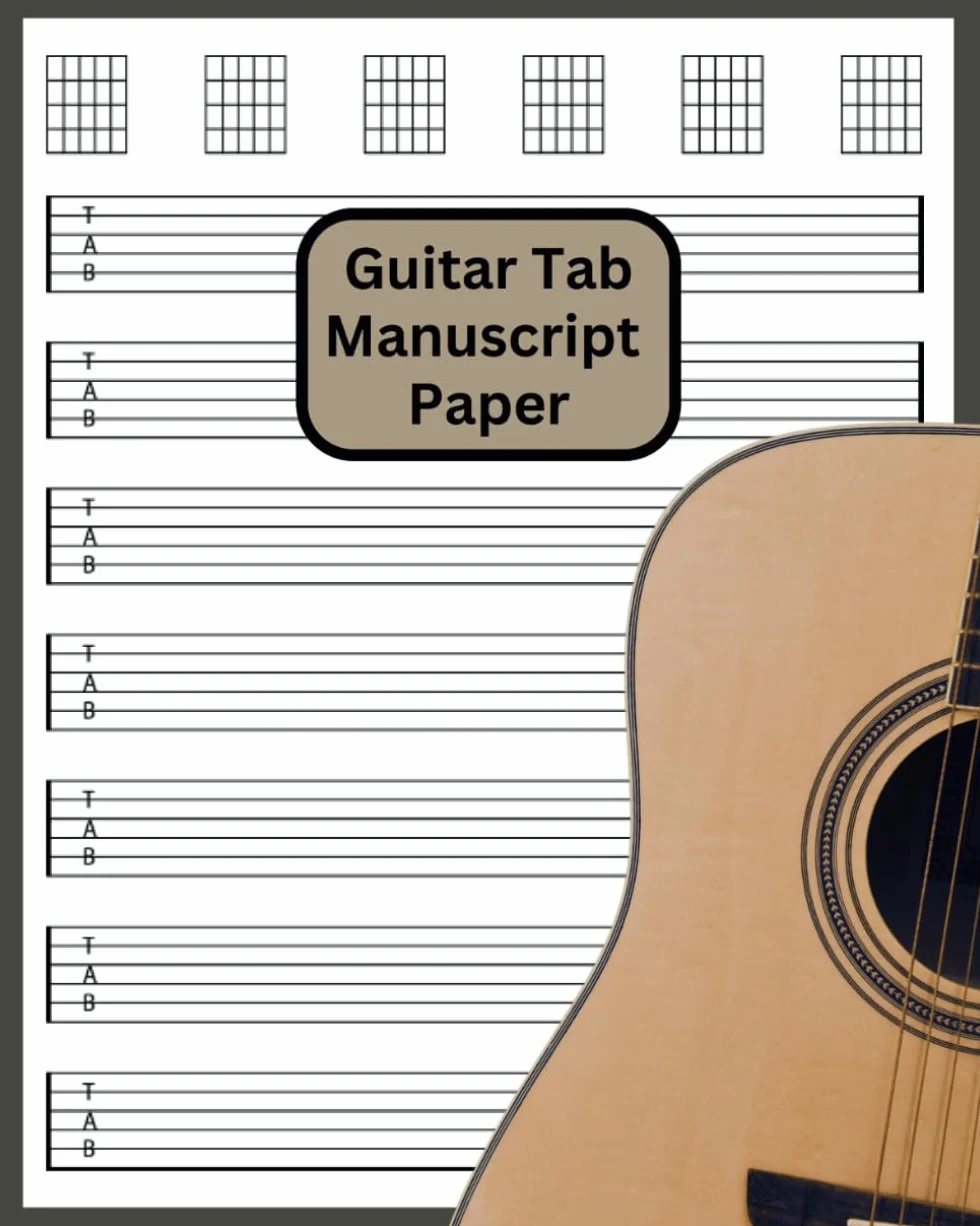 Blank Guitar Tablature Notebook
