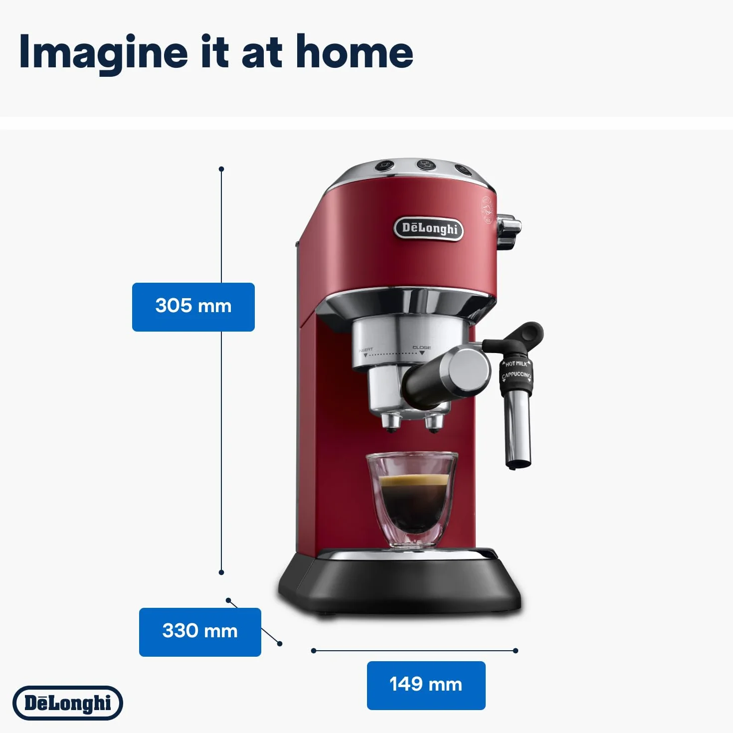 De’Longhi 132106169 EC 685 Ekspres Do Kawy, Metal, 1350 W, 1 L, Czerwony